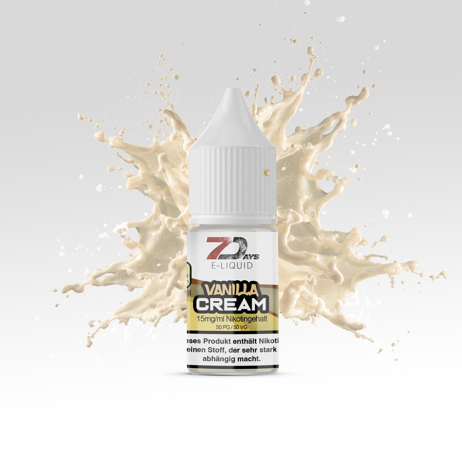 7Days Vanilla Cream 15mg 10ml E-Liquid &ndash; cremige Vanille 1