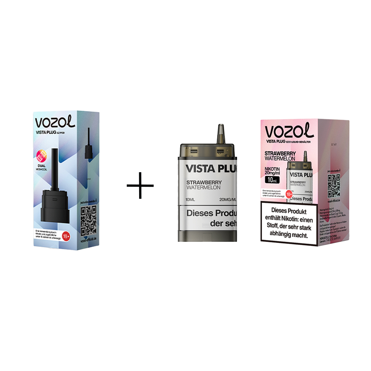 Vozol - Vista Plug Set - EZ Pod - Strawberry Watermelon + Empty Pod