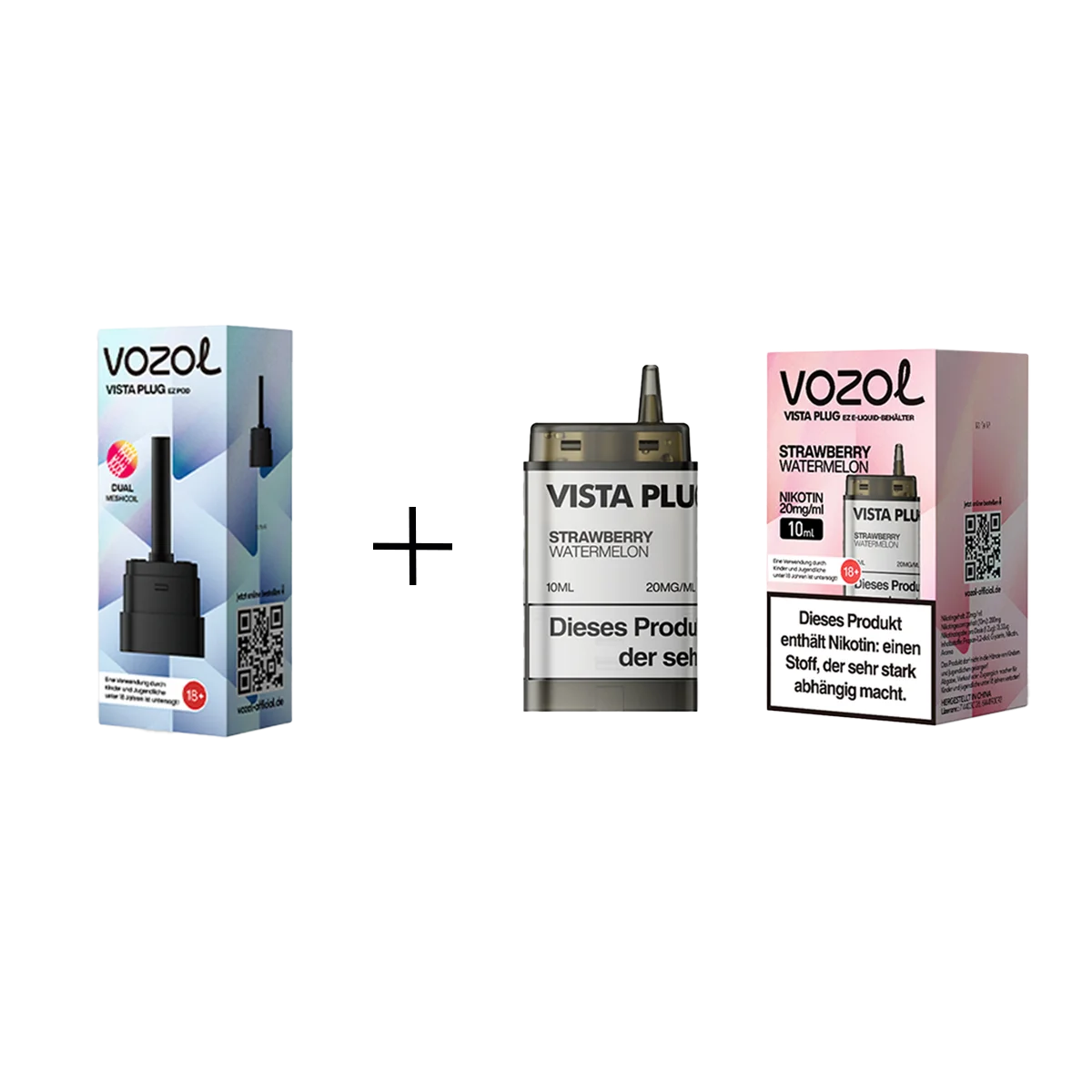 Vozol - Vista Plug Set - EZ Pod - Strawberry Watermelon + Empty Pod