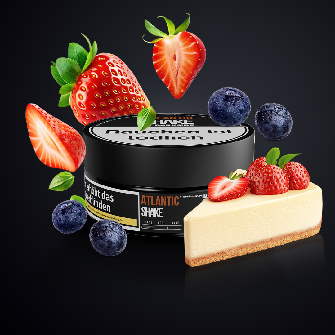 Atlantik Shake kaufen | Darkside Tabak mit Käsekuchen, Erdbeere & Blaubeere
