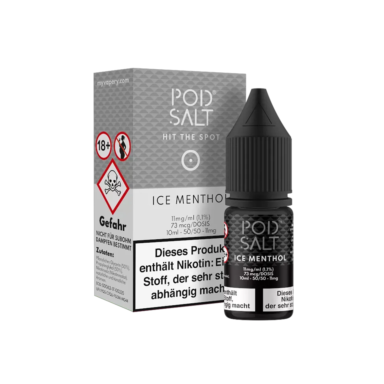 Pod Salt - E-Liquid - NicSalt - Ice Menthol - 10 ml - 11 mg