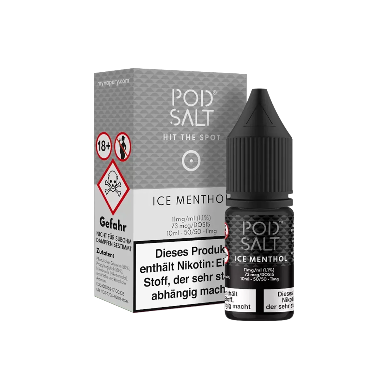 Pod Salt - E-Liquid - NicSalt - Ice Menthol - 10 ml - 11 mg