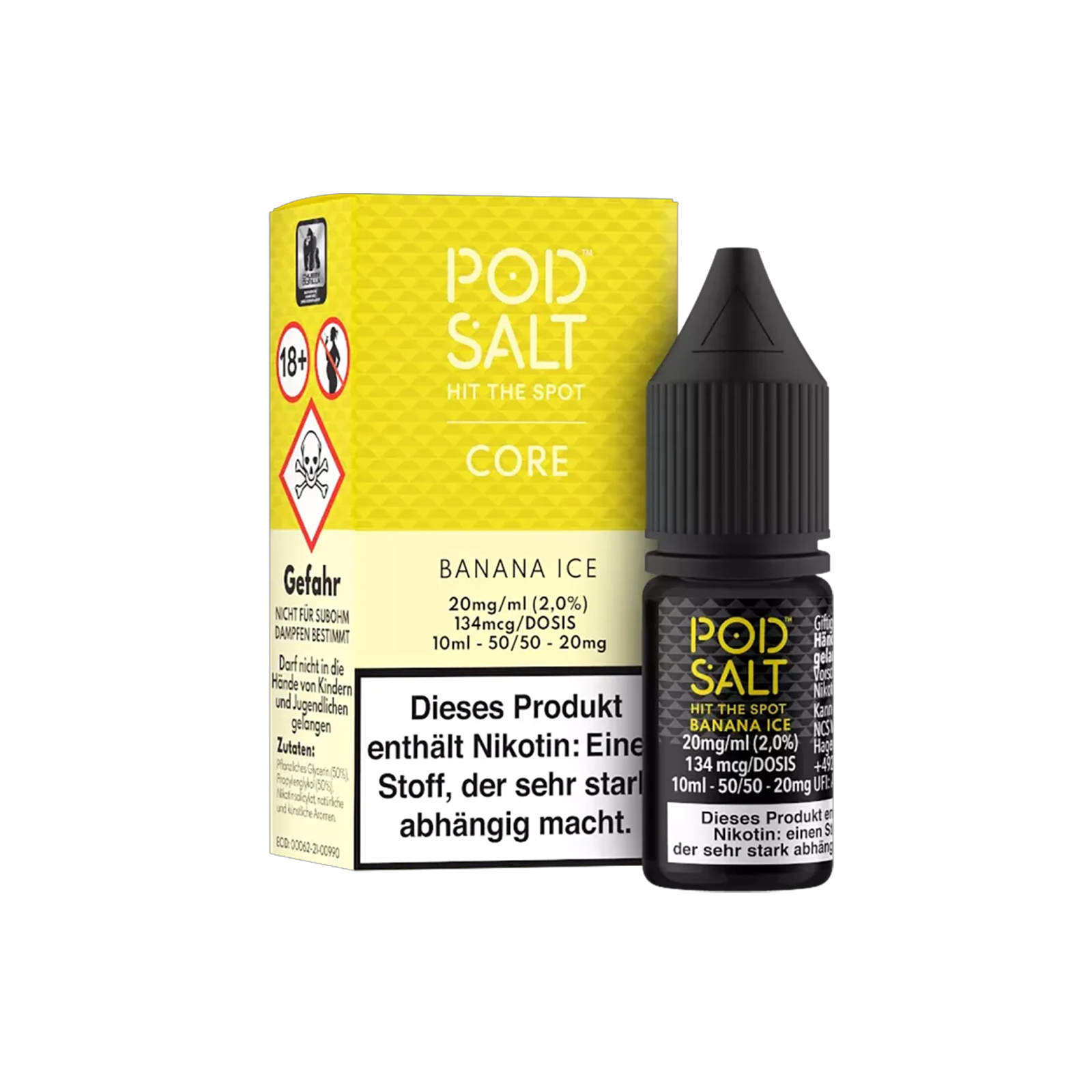 Pod Salt Core - E-Liquid - NicSalt - Banana Ice - 10 ml - 20 mg