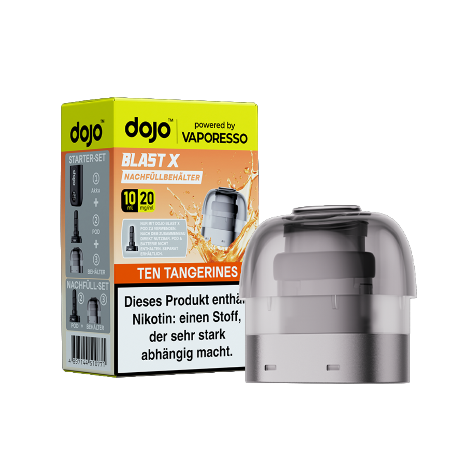 Vaporesso - Dojo Blast X - Pod 10ml - Ten Tangerines - 20mg1