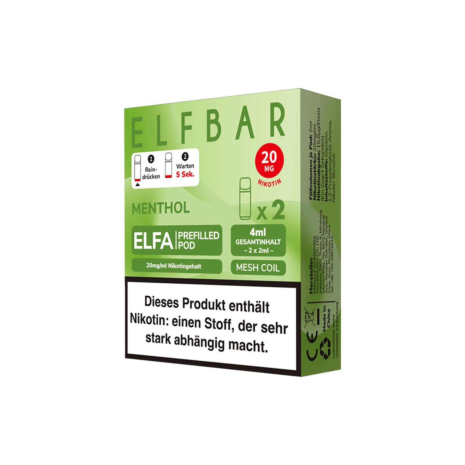 Elf Bar - ELFA - Prefilled Pod - Menthol 2