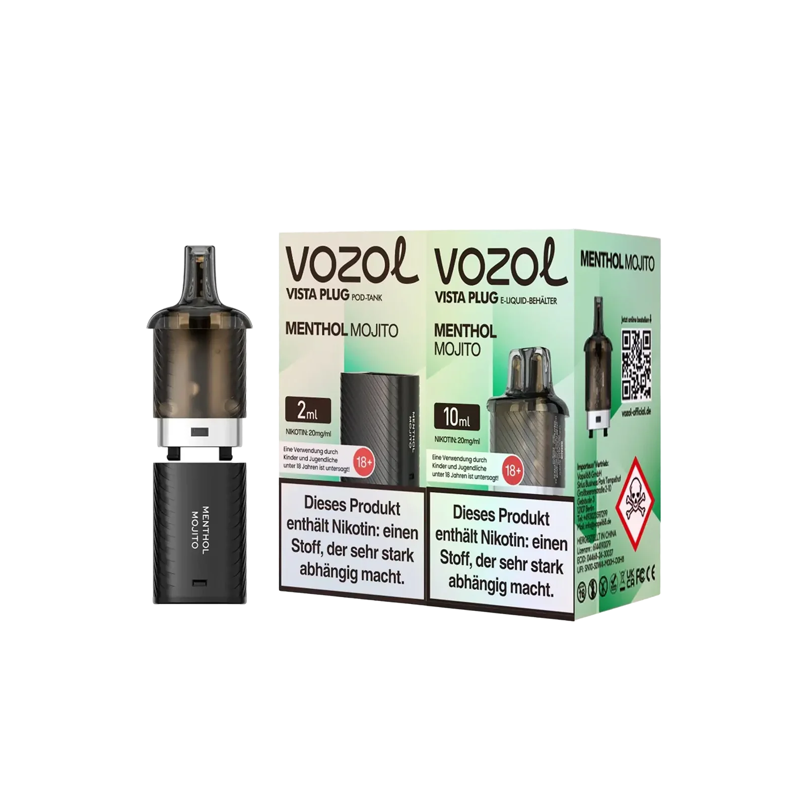 Vozol Vista Plug Mojito Menthol 10+2 ml Pod – 15.000 Züge