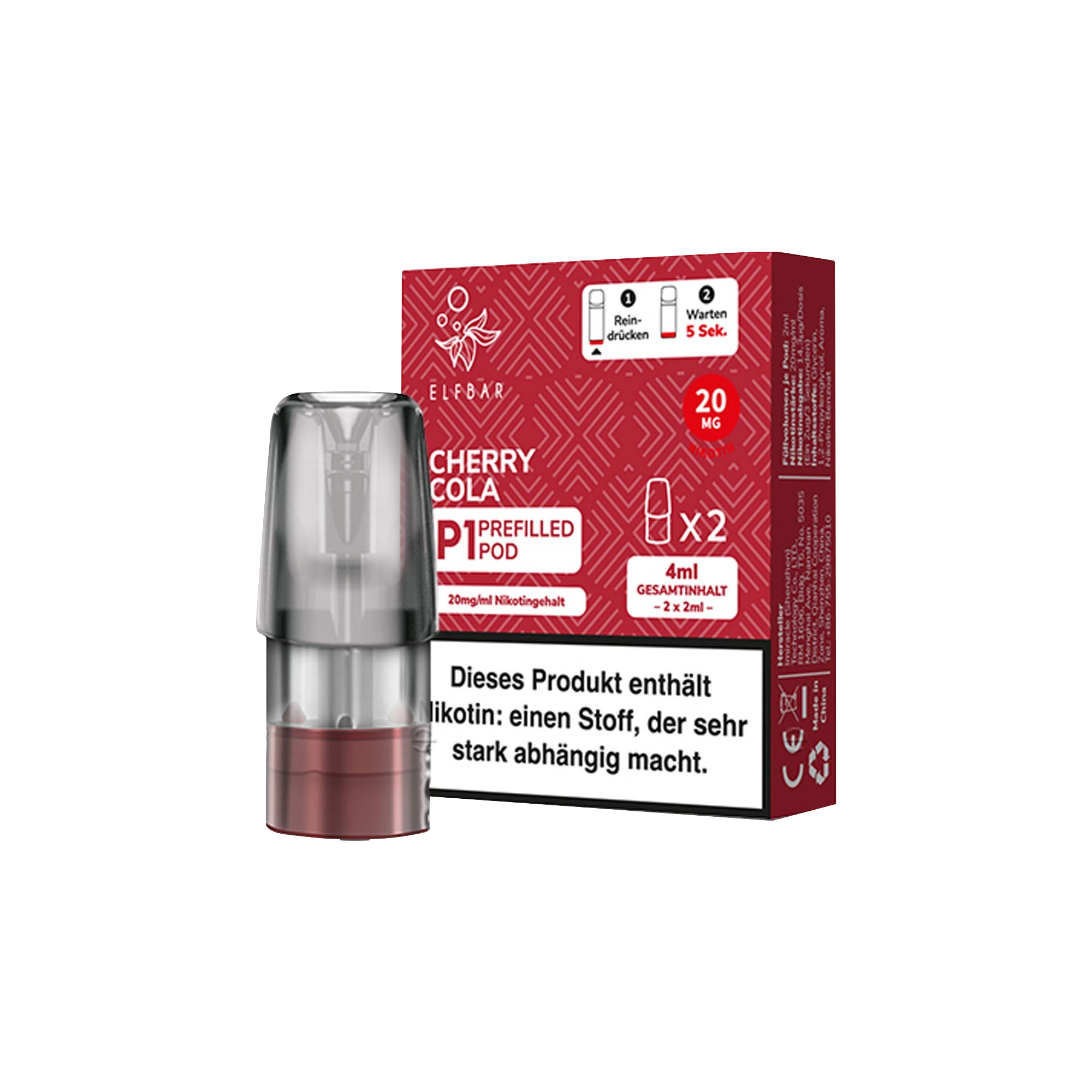 Elf Bar Mate 500 P1 Cherry Cola Prefilled Pod | Online bestellen 2