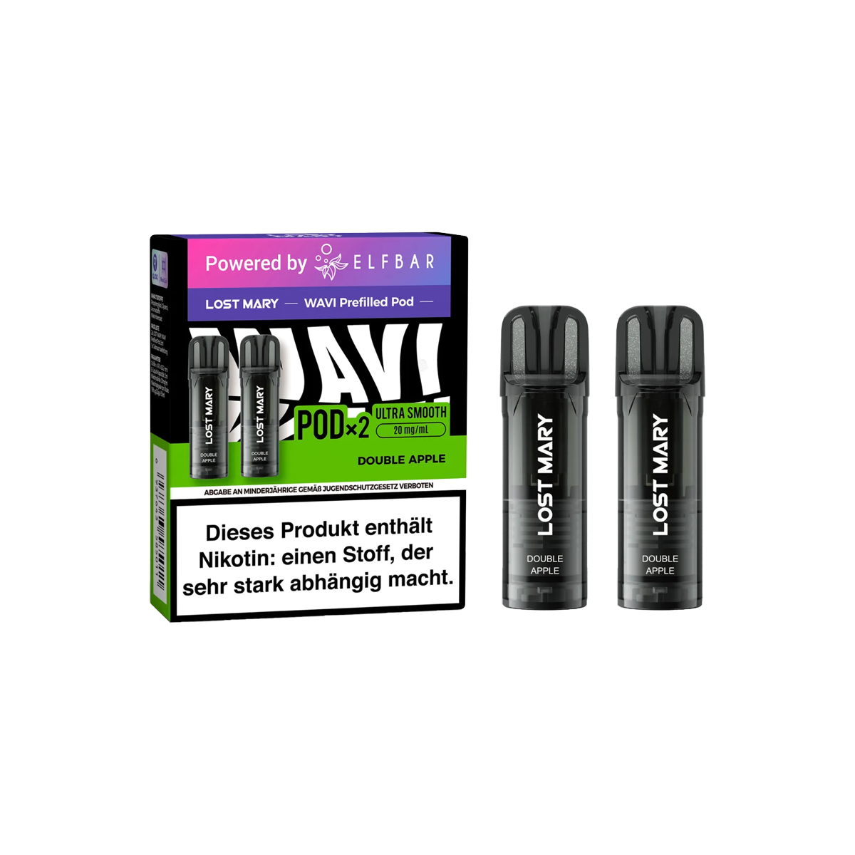 Lost Mary - Prefilled Pods - Wavi - Double Apple - 20 mg - 2 ml - 2 Stk.1
