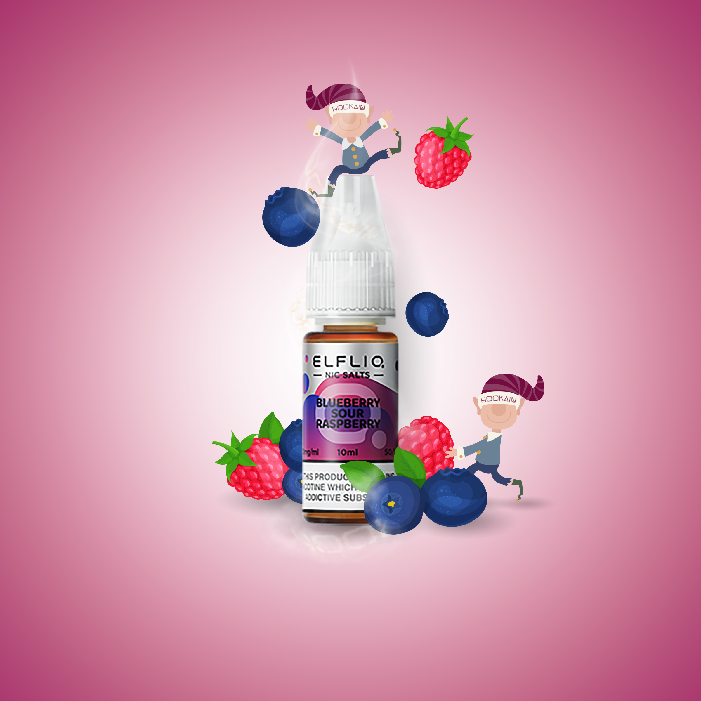 Elf Bar - ElfliQ - E-Liquid - Nikotinsalz - Blueberry Sour Raspberry - 10 mg | Alle neuen Sorten g&uuml;nstig online kaufen - Hookain Vape Onlineshop