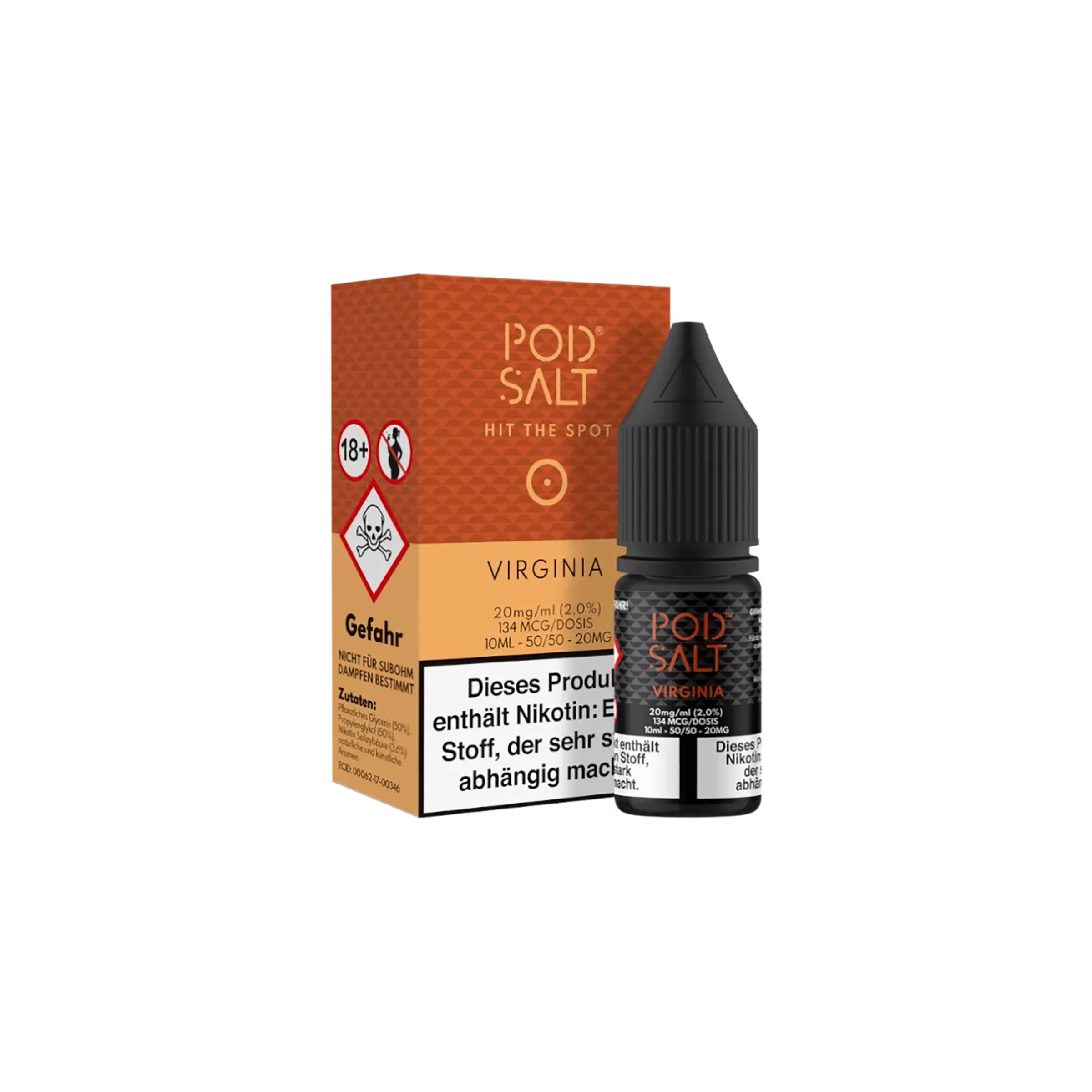 Pod Salt Liquid Virginia 10ml 20mg  Nikotinsalz