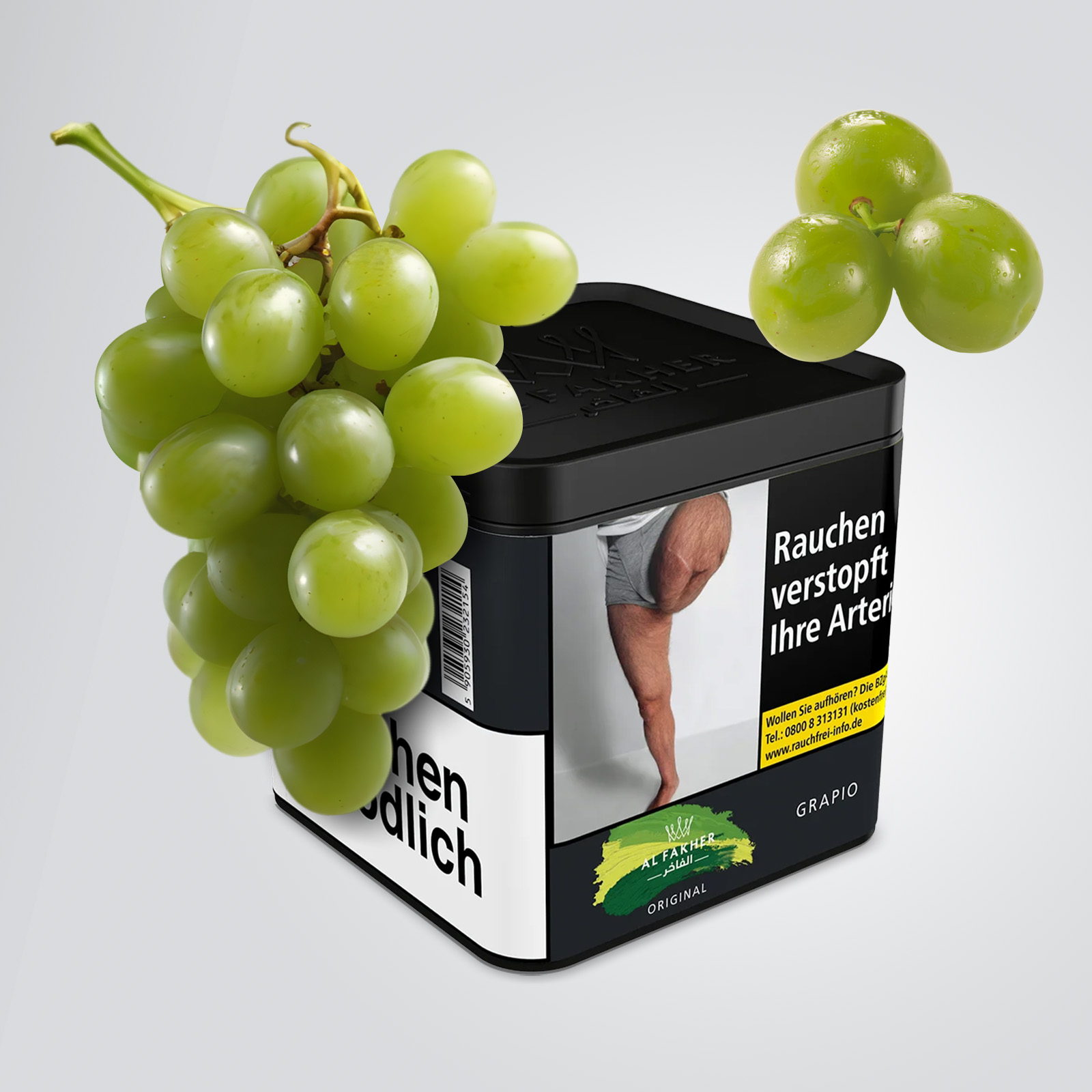 Al Fakher Grapio 1000 g Wasserpfeifentabak &ndash; s&uuml;&szlig;-fruchtig & authentisch 1