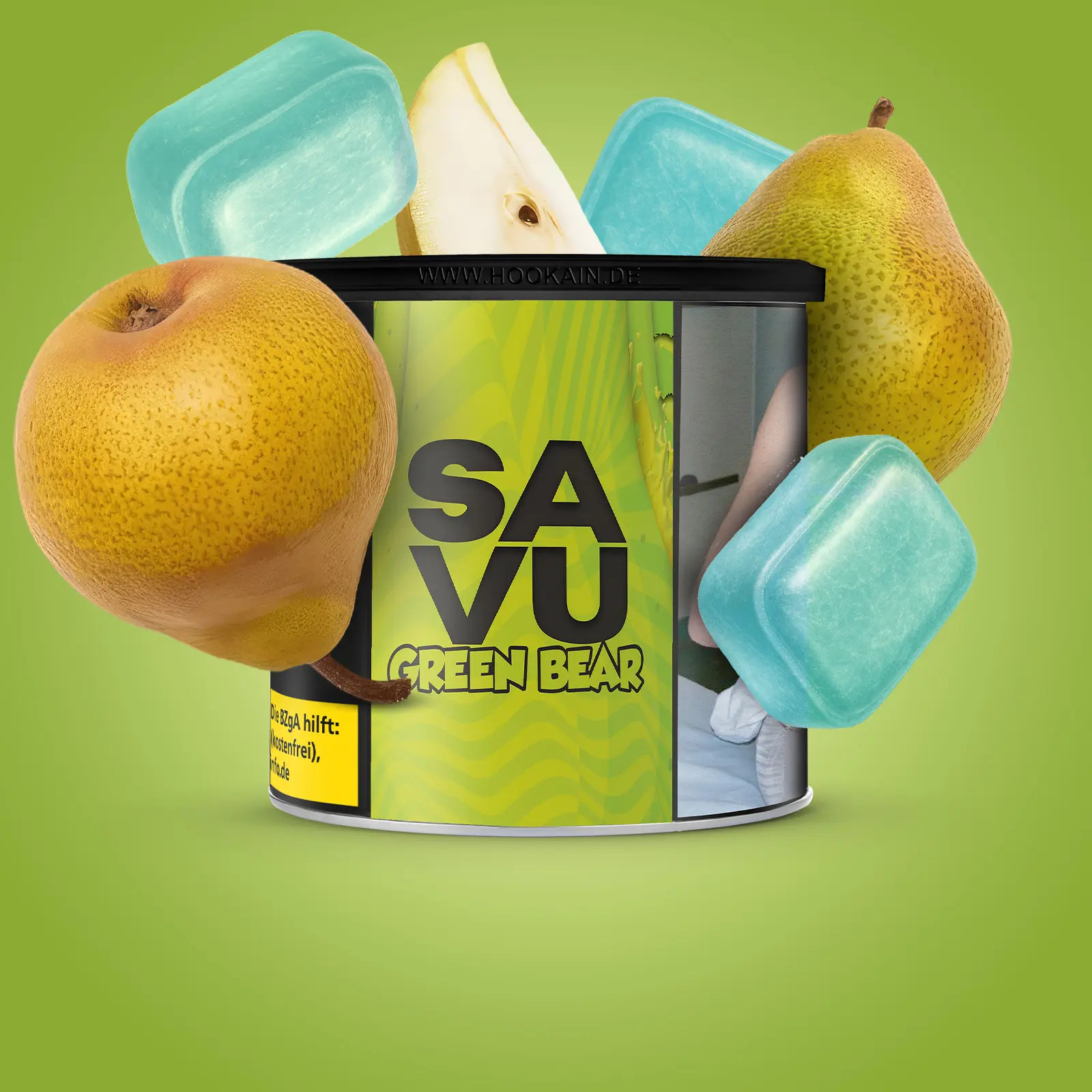 Savu Shisha Tabak Sorte Green Bear 200 g online 1