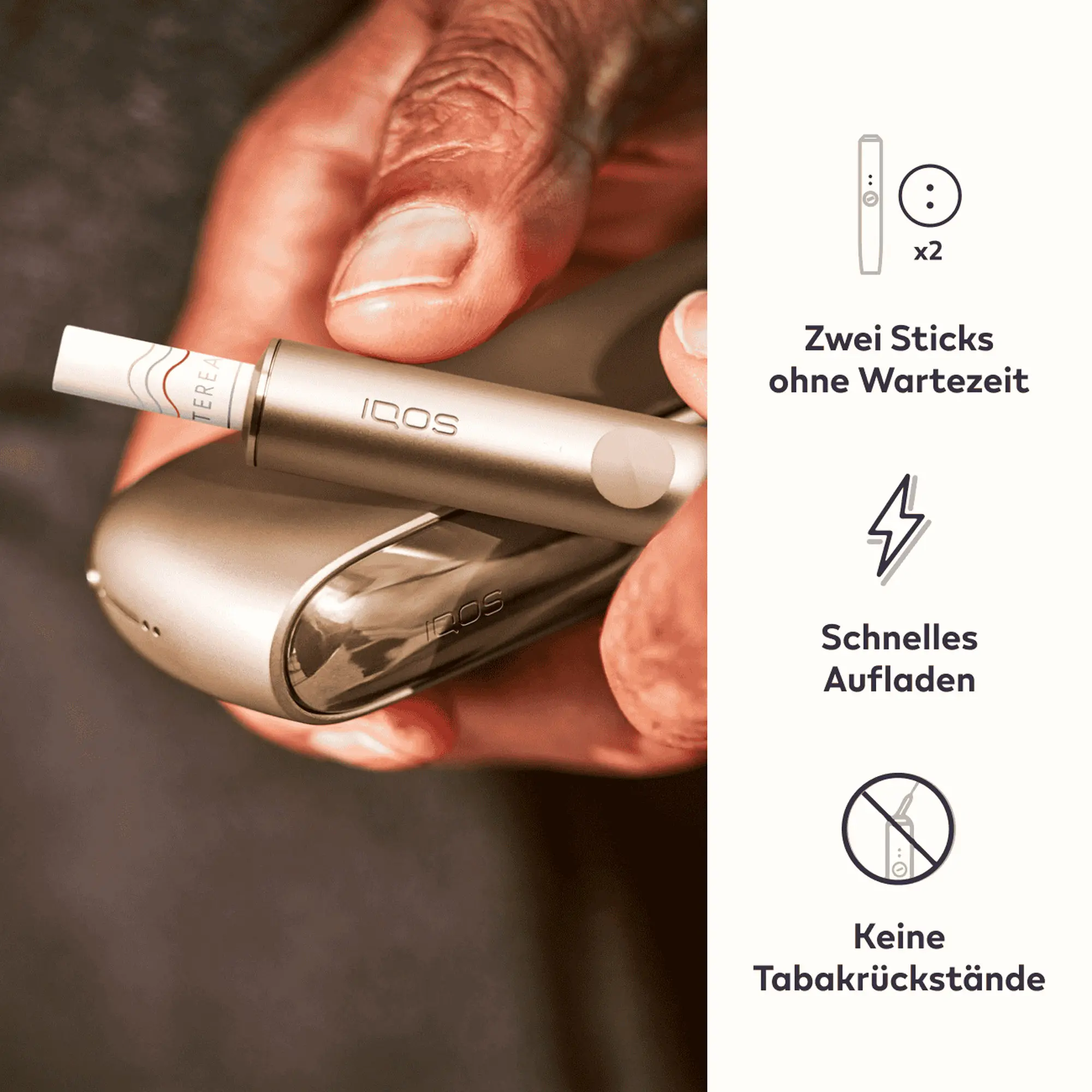 IQOS ILUMA Tabakerhitzer Pebble Beige kaufen | Bis zu 40 TEREA Sticks gratis 2