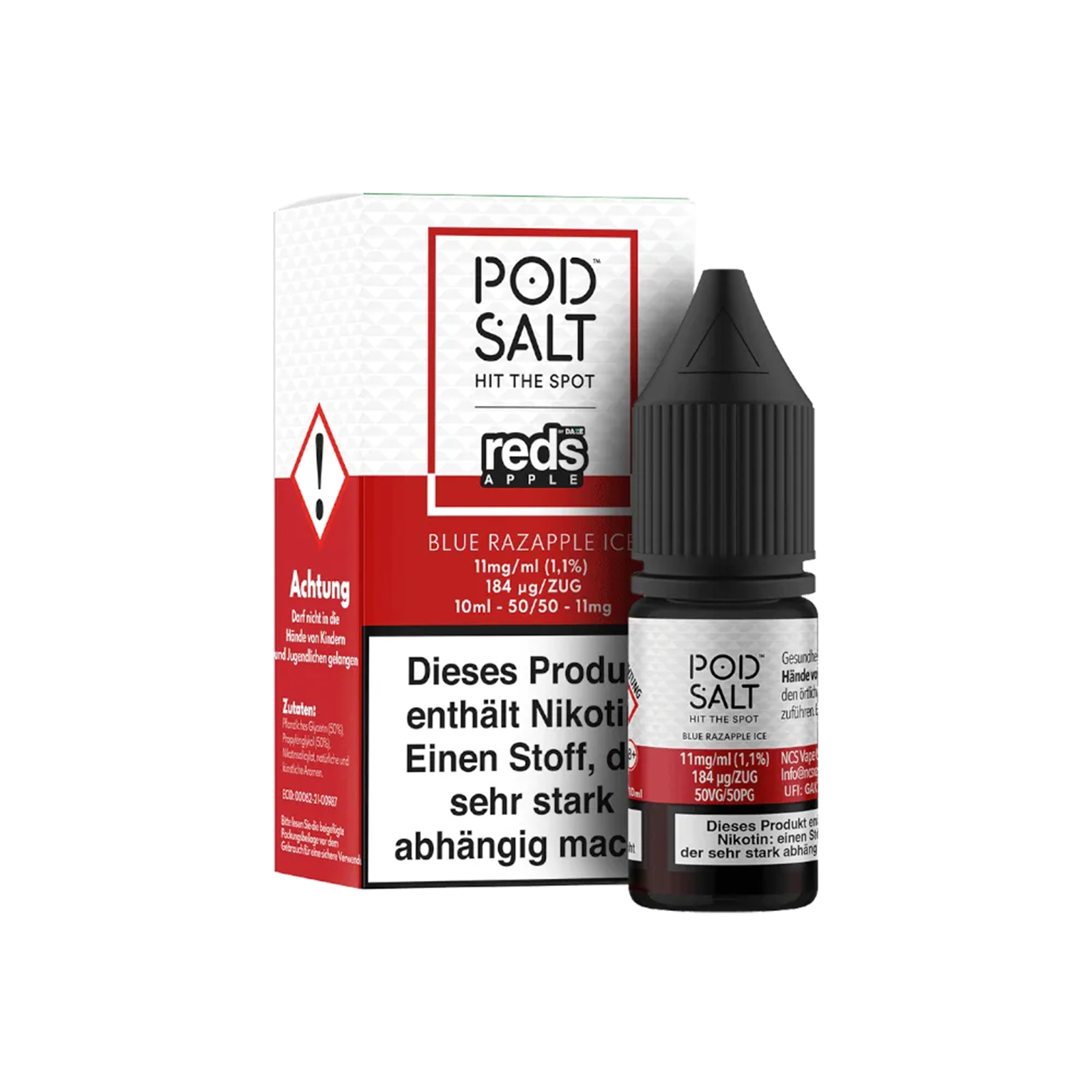 Pod Salt Fusion - Blue Razapple Ice - 10 ml - 11 mg 1