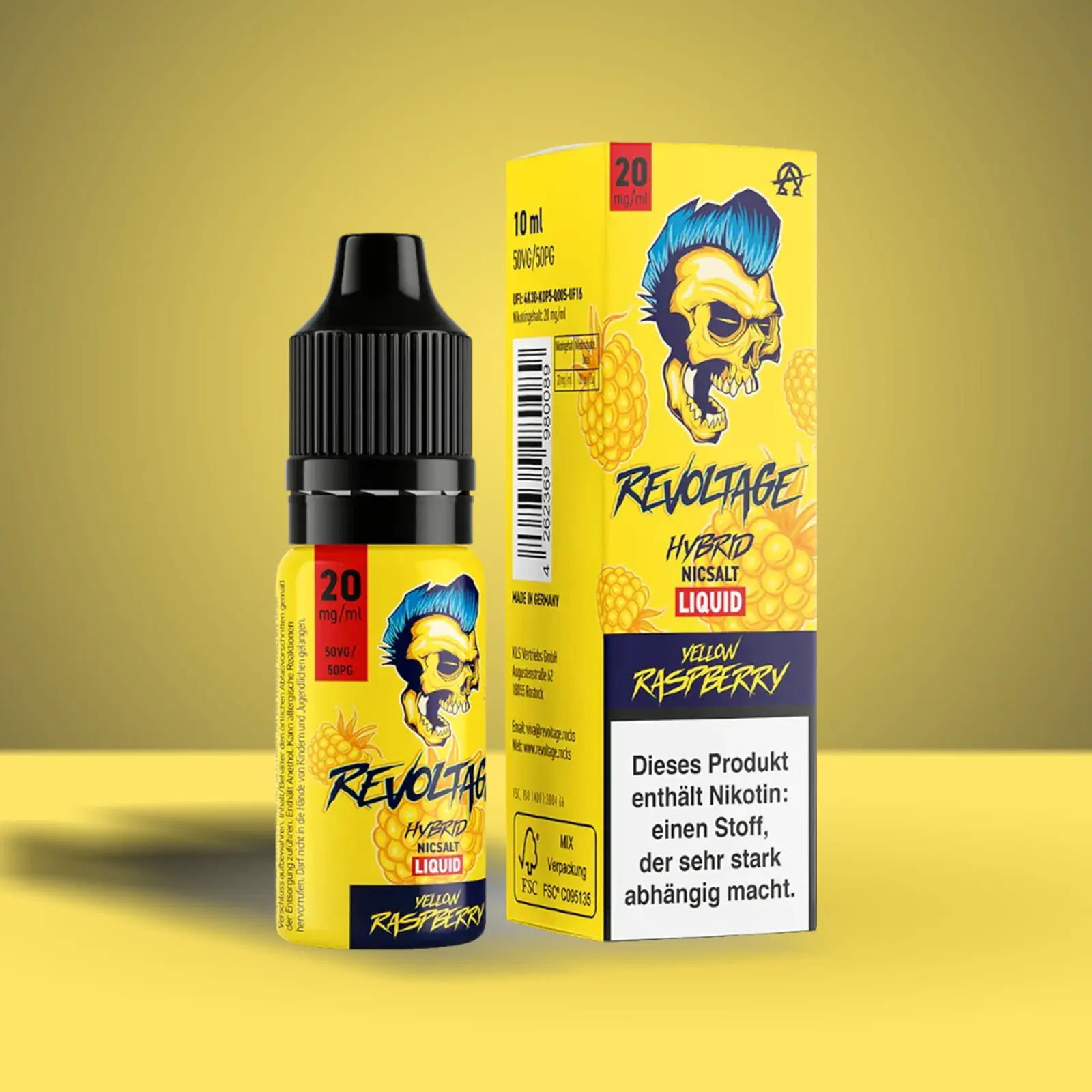 Revoltage - E-Liquid - Nikotinsalz - Yellow Raspberry - 10 ml - 20 mg 1