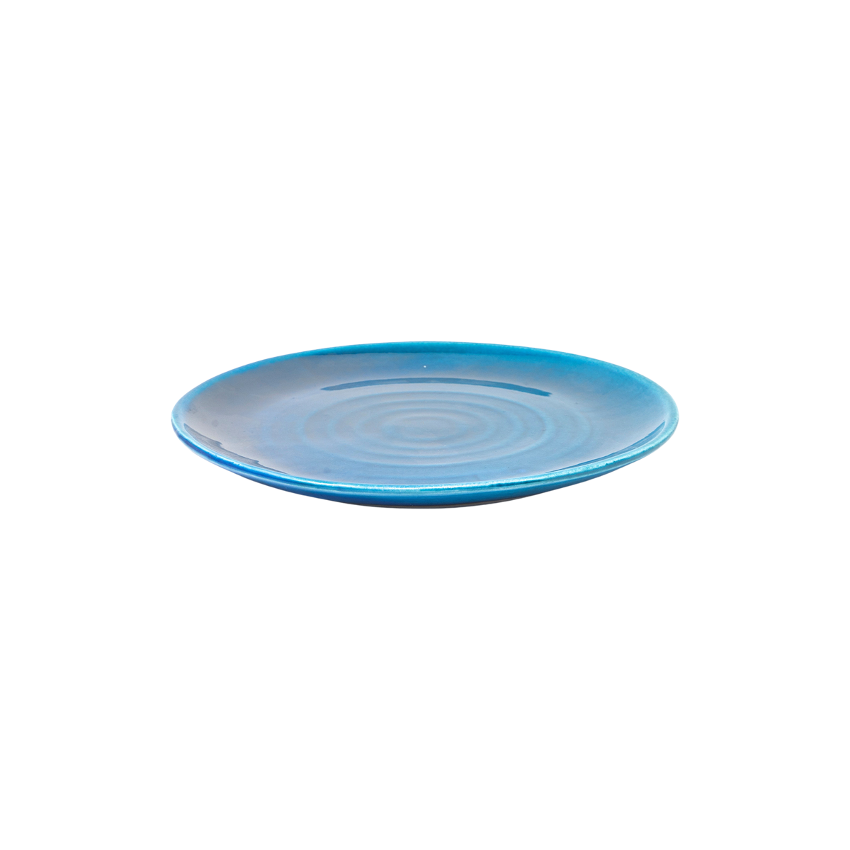 BRÜSTUCK STEINGUT - PLATE - SNACK - AZURE