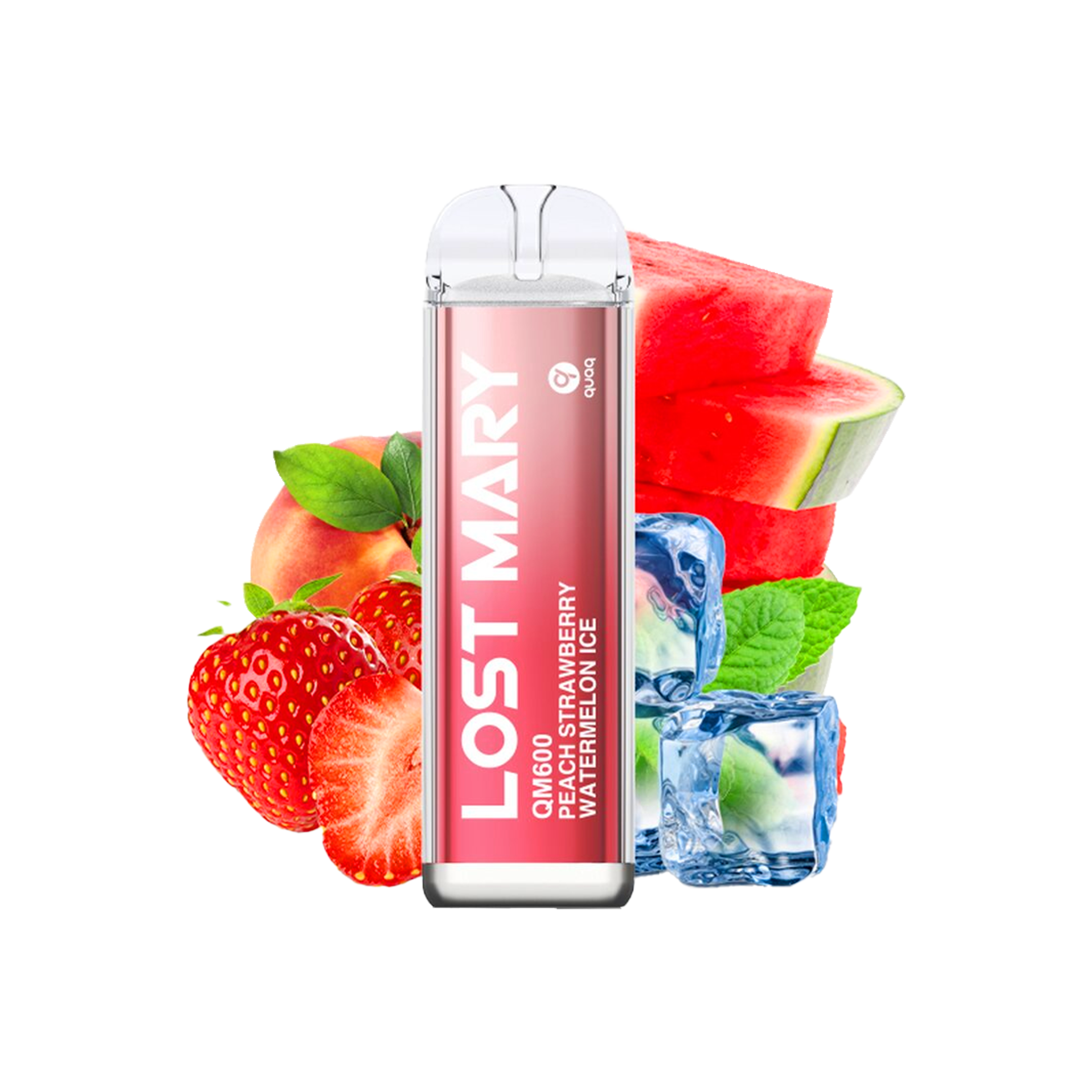 Lost Mary - QM600 - Peach Strawberry Watermelon Ice - Vapestick - 20 mg | Alle neuen Sorten günstig online kaufen - Hookain E-Shisha Onlineshop