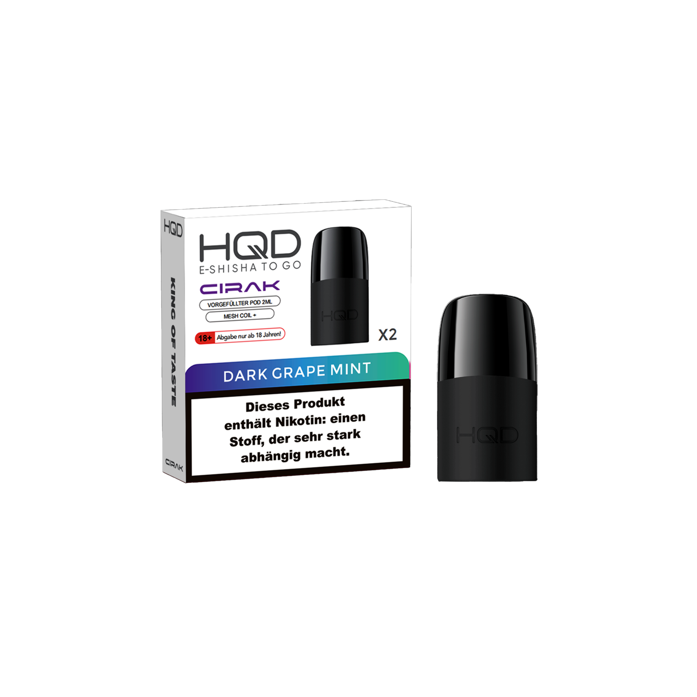 HQD - Cirak - Prefilled Pod - Dark Grape Mint | E-Liquid Vape Sorten günstig kaufen2