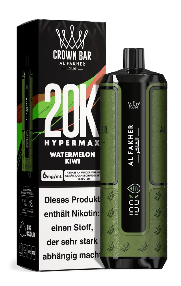 Al Fakher - Crown Bar - Hypermax - 20k - Watermelon kiwi 1