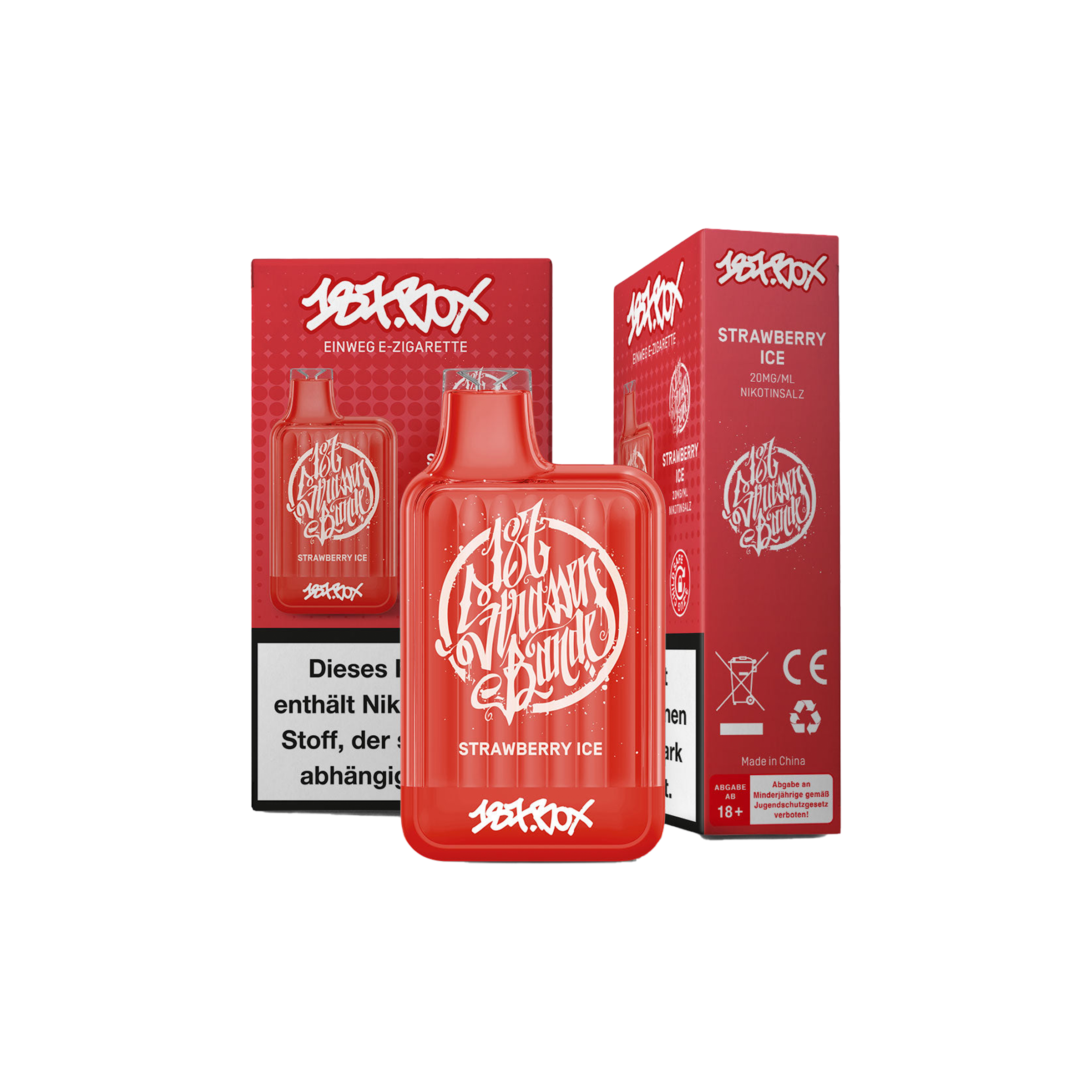 187 Vapestick - Box - Strawberry Ice - 20 mg | Alle neuen Sorten günstig online kaufen - Hookain E-Shisha Onlineshop