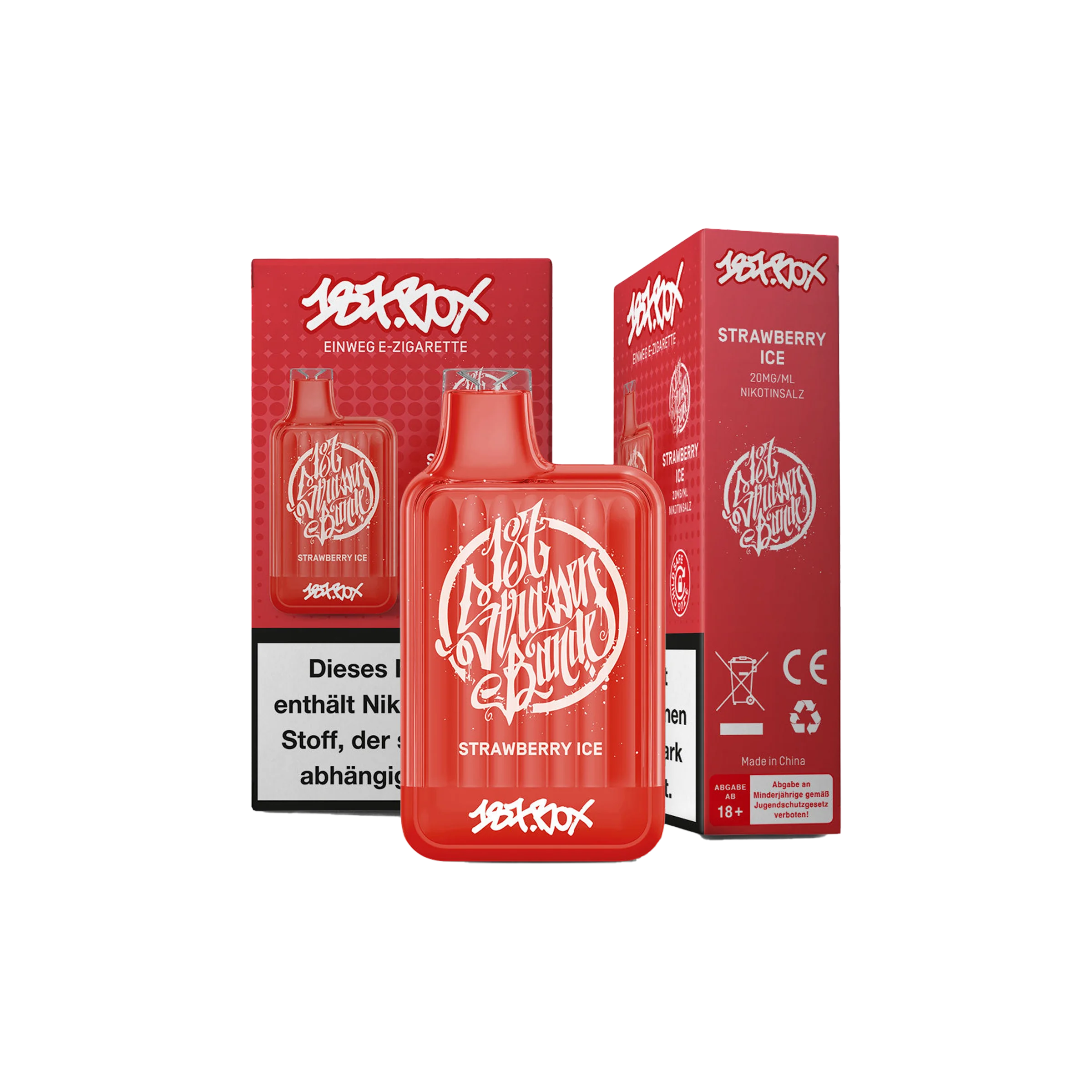 187 Vapestick - Box - Strawberry Ice - 20 mg | Alle neuen Sorten günstig online kaufen - Hookain E-Shisha Onlineshop