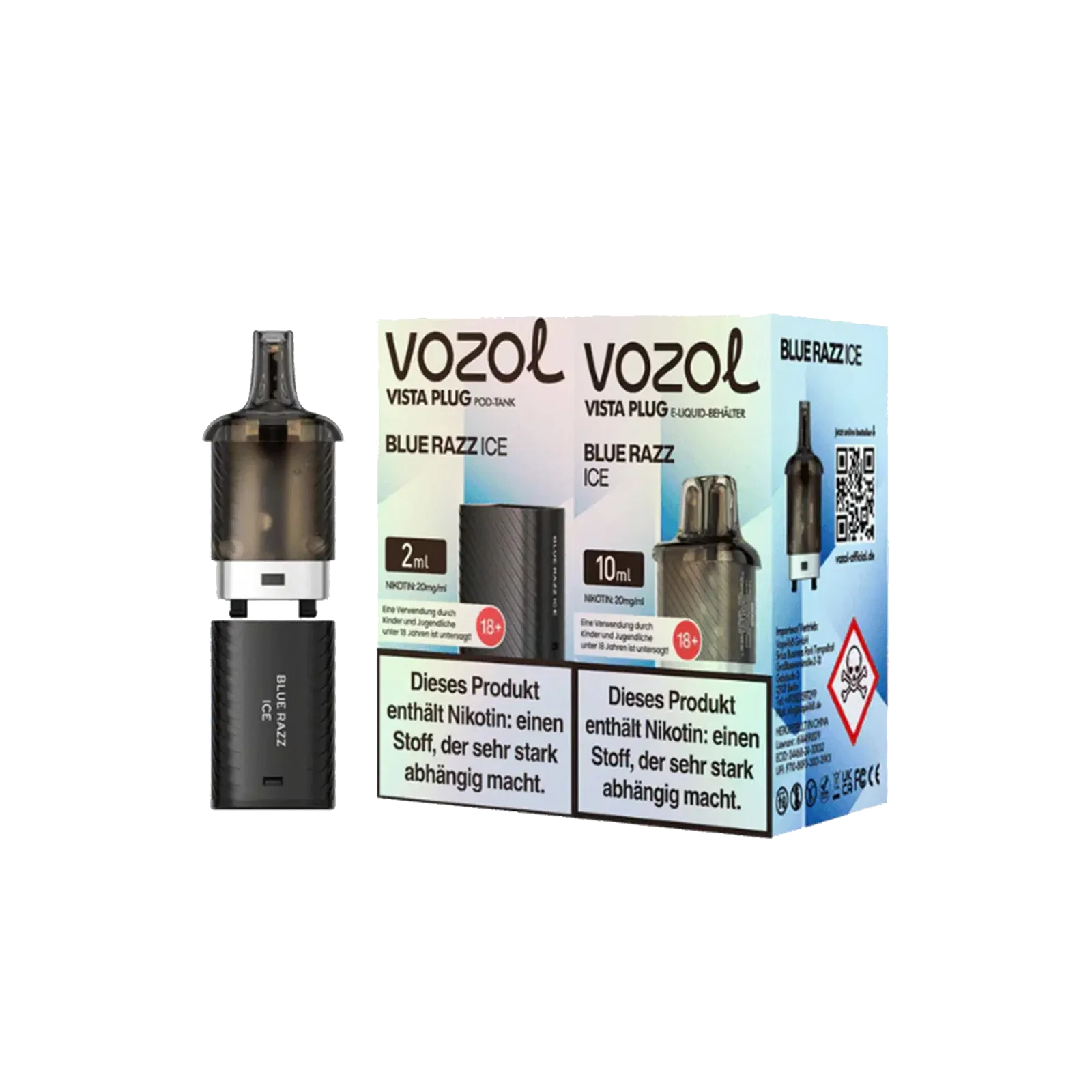 Vozol Vista Plug Pod Blue Razz Ice 10+2ml – 15.000 Züge