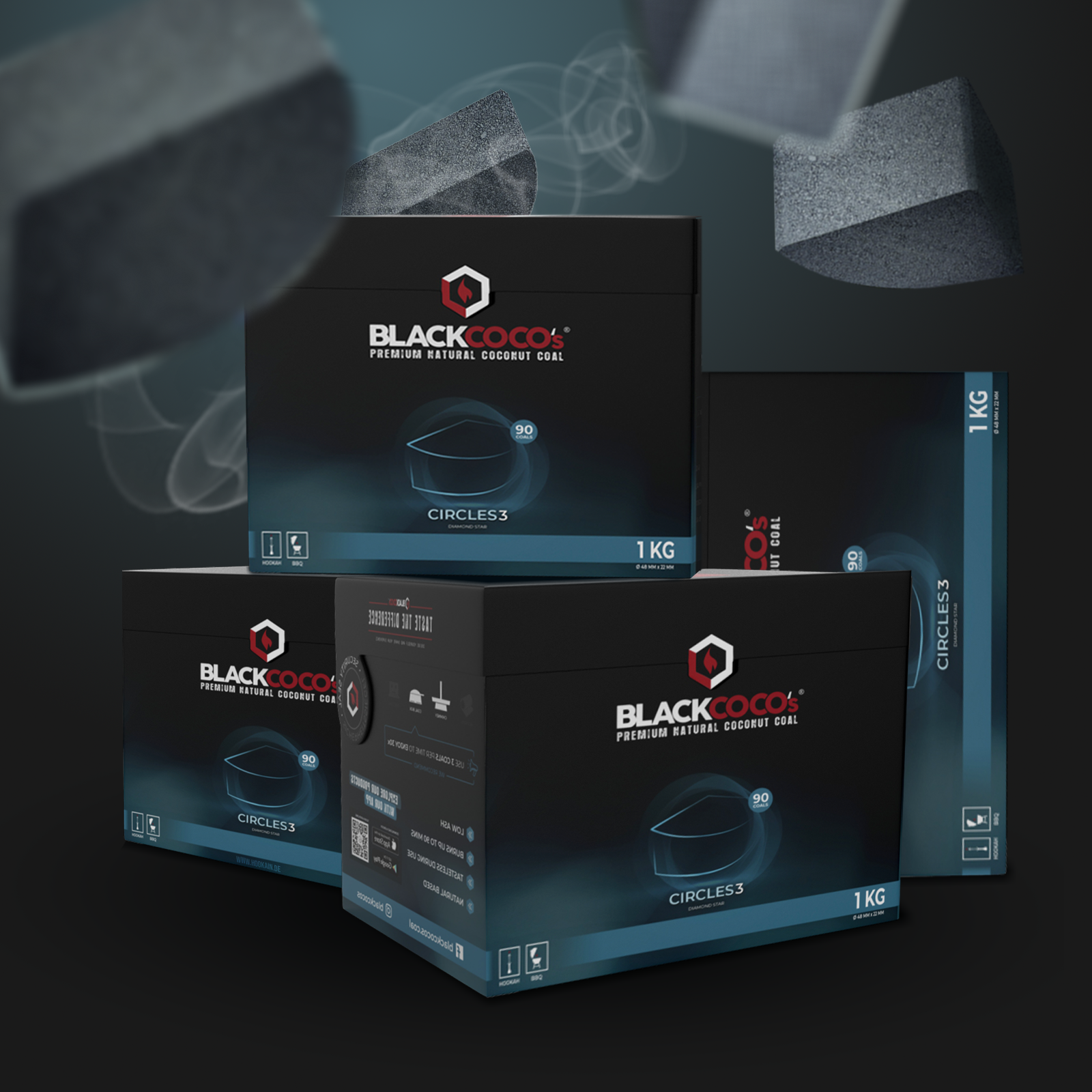 Blackcoco's Naturkohle Circles 4 4 kg | Premium Shisha-Kohle kaufen - 1