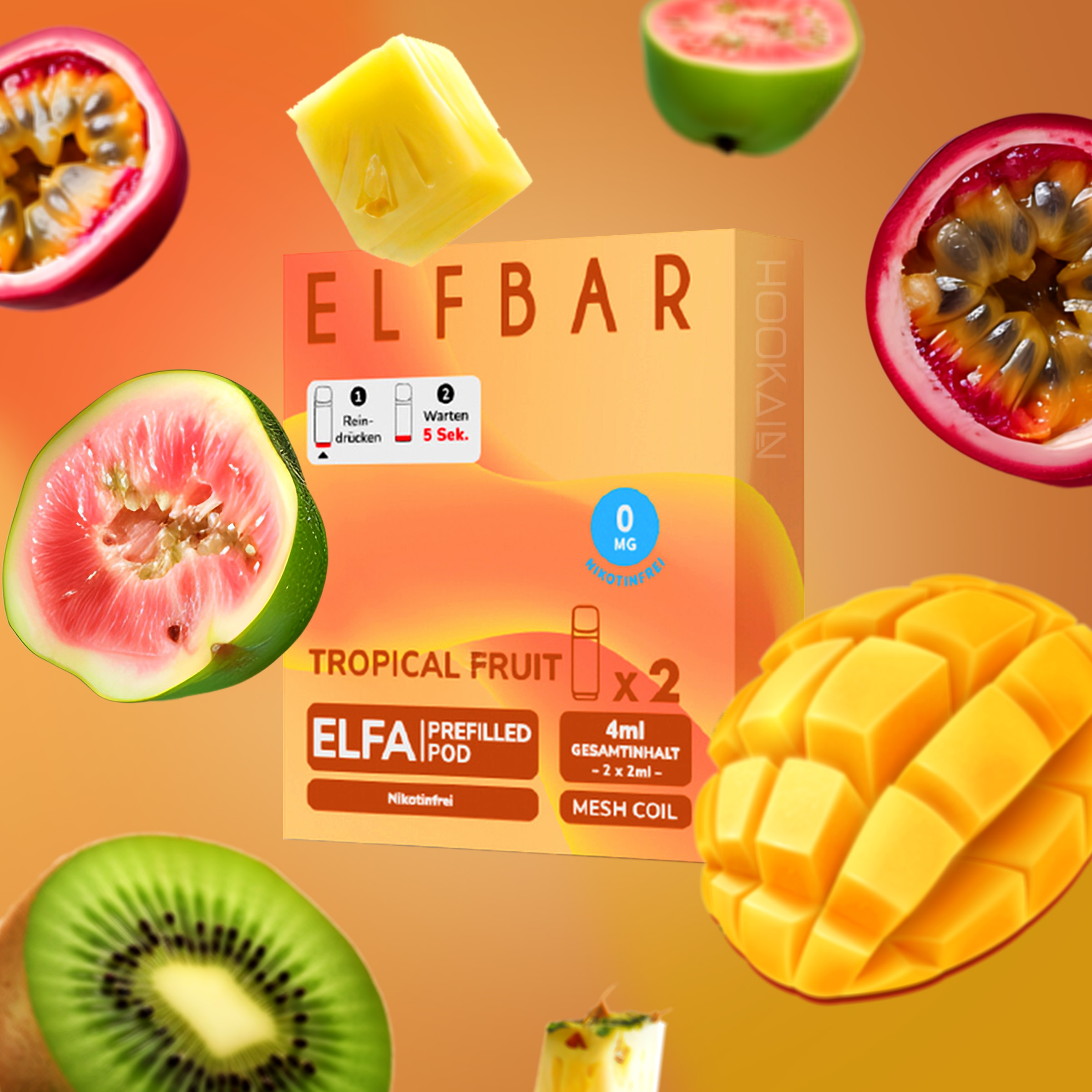 Elf Bar ELFA CP Tropical Fruit Nikotinfrei | Prefilled Pods günstig bestellen 3