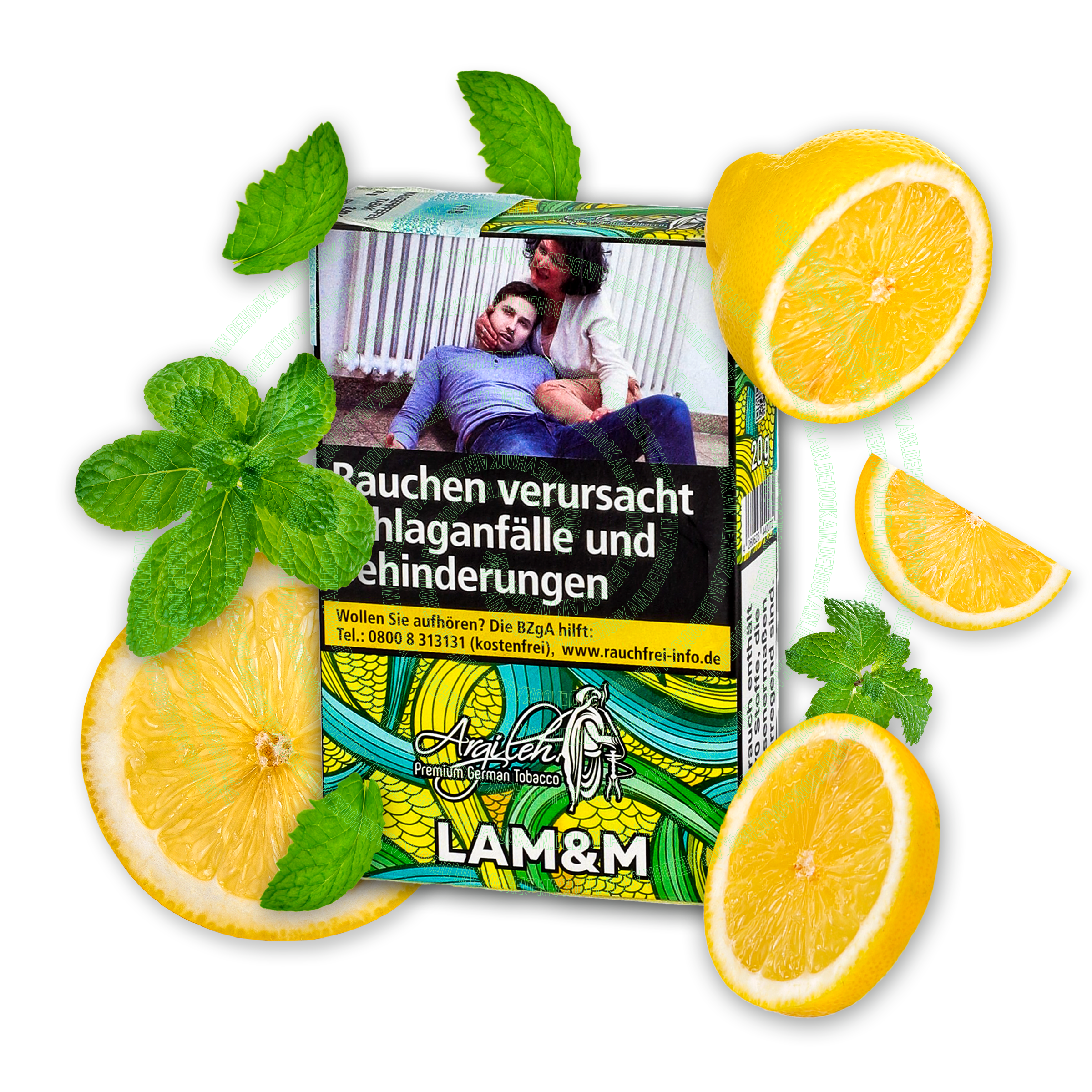 Argileh - Laymon Mnt - 20 g | Alle neuen Tabak Sorten günstig online kaufen - Hookain Shisha-Onlineshop-2