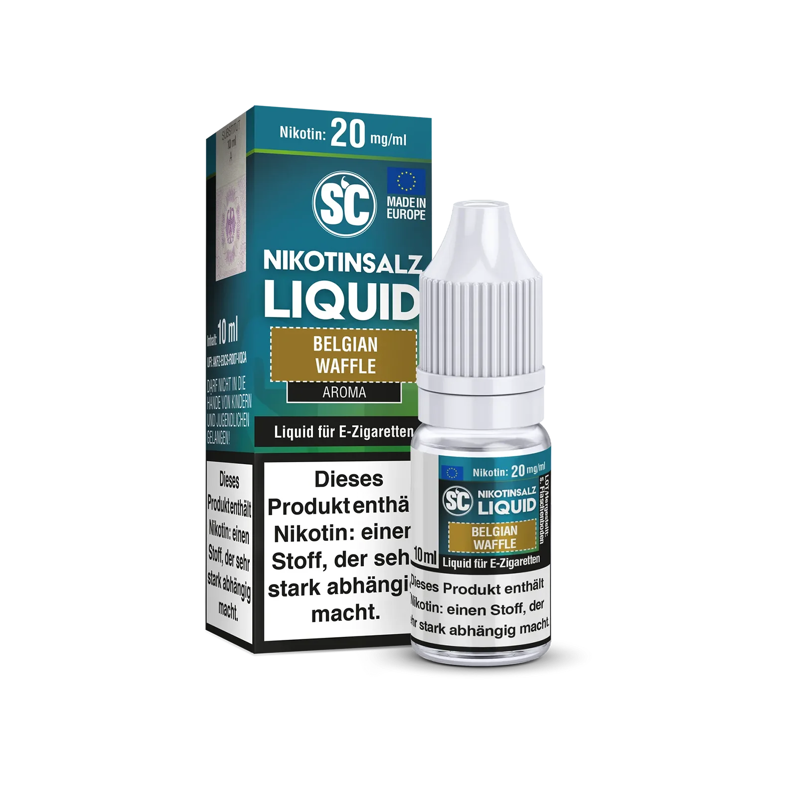 SC Belgian Waffle Nikotinsalz Liquid 10ml Flasche mit 10mg/ml Nikotin 2