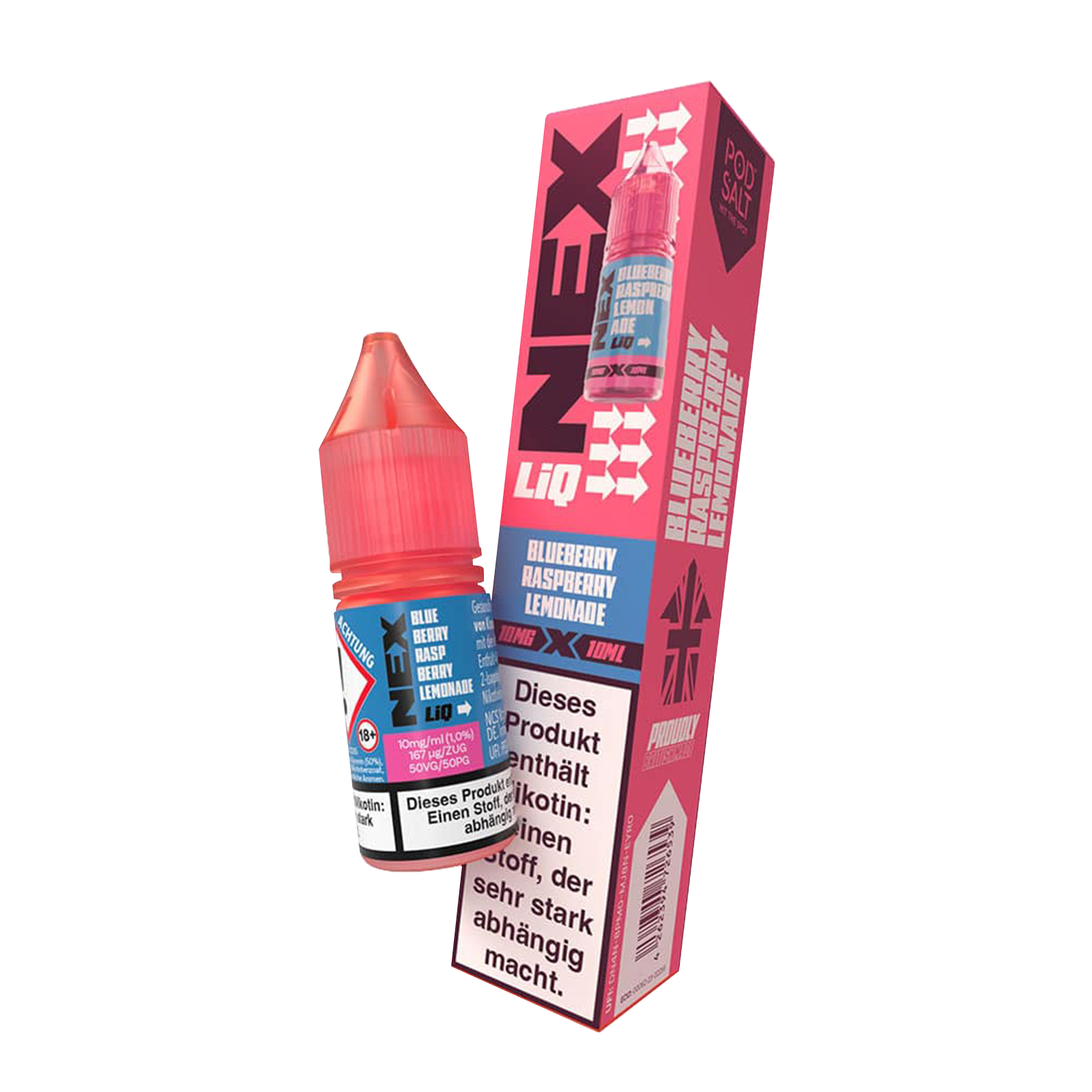 NexLiq - Pod Salt- NicSalt - 10 ml 10 mg Blueberry Raspberry Lemonade 1