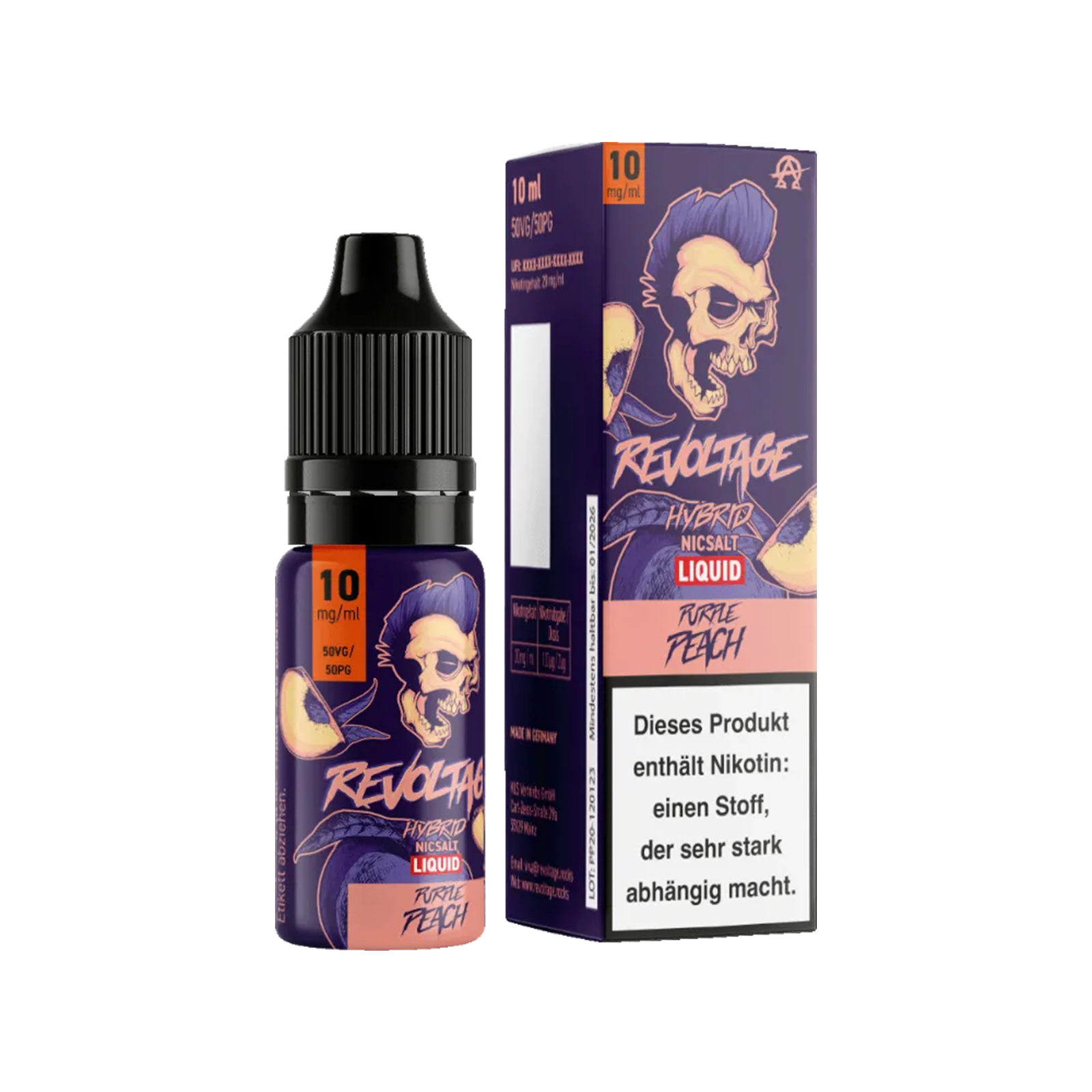 Revoltage - E-Liquid - Nikotinsalz - Purple Peach - 10 ml - 10 mg 2