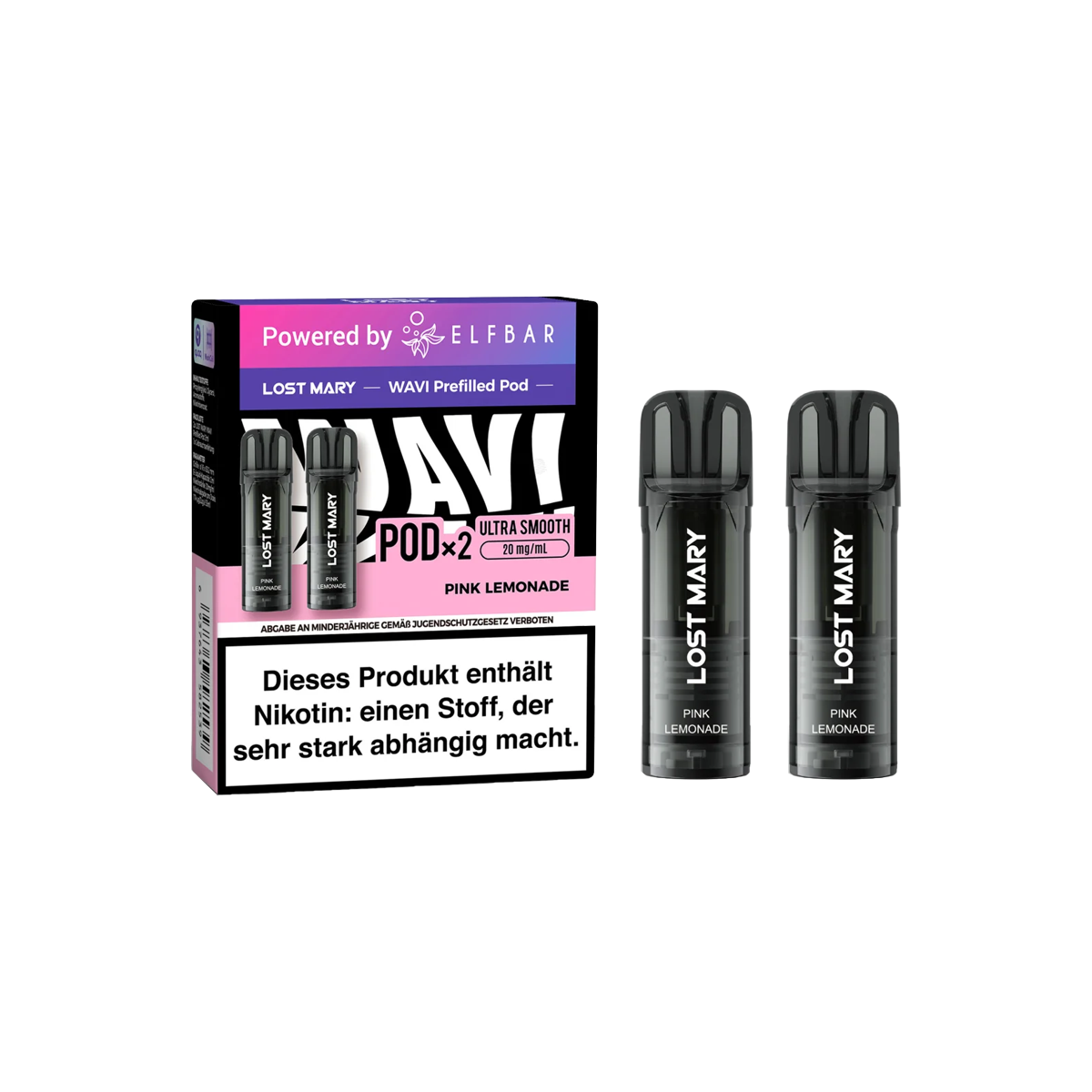 Lost Mary - Prefilled Pods - Wavi - Pink Lemonade - 20 mg - 2 ml - 2 Stk.1