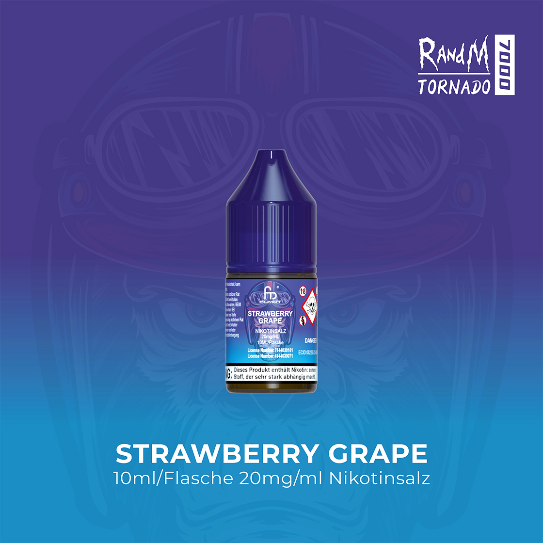 RandM Tornado 7000 Strawberry Grape E-Liquid Nicotine Salt 20 mg | Vape  Liquids
