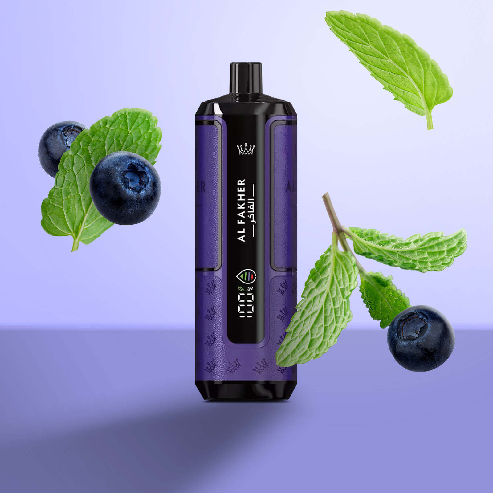 Al Fakher - Crown Bar - Hypermax - 20k - Blueberry Mint2