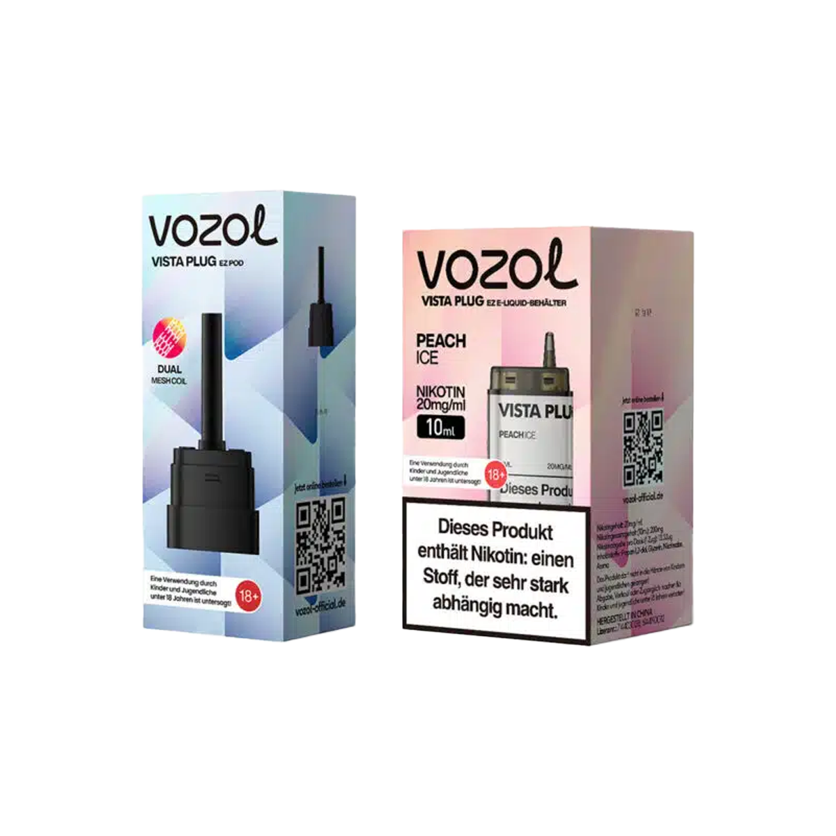 Vozol - Vista Plug Set - EZ Pod - Peach Ice + Empty Pod