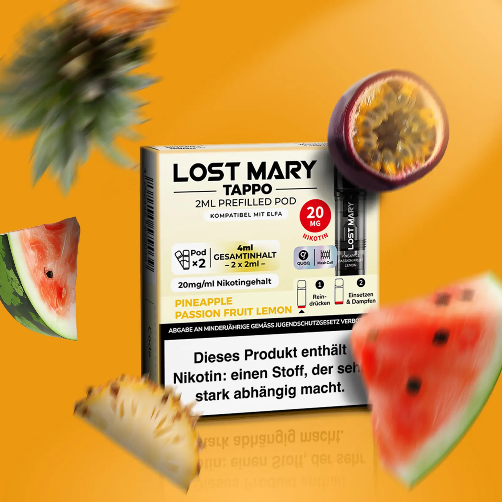 Lost Mary - Tappo - Prefilled Pods Pineappe Passion Fruit Lemon 1