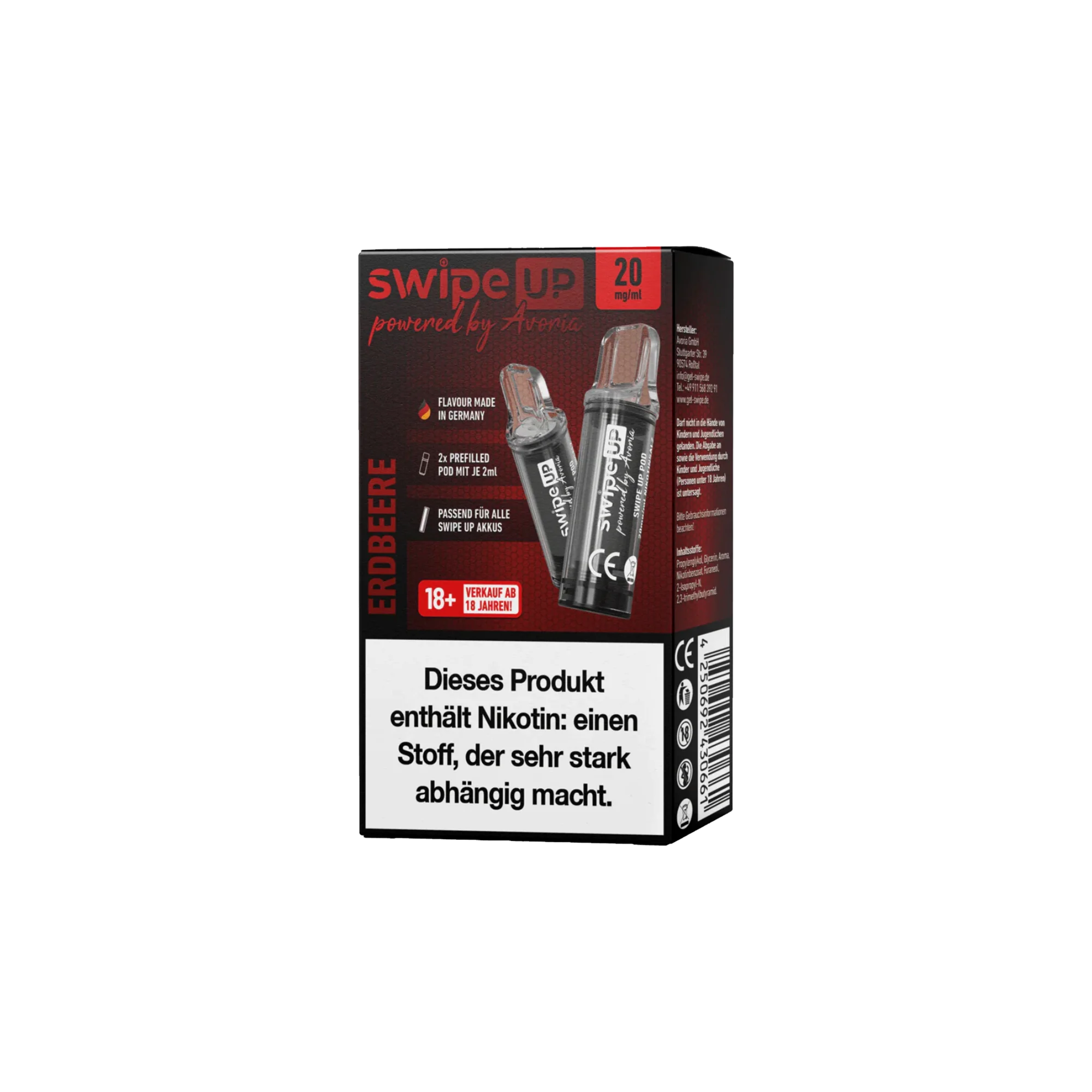 Swipe Up E-Liquid Prefilled Pods Erdbeere von Avoria kaufen 2