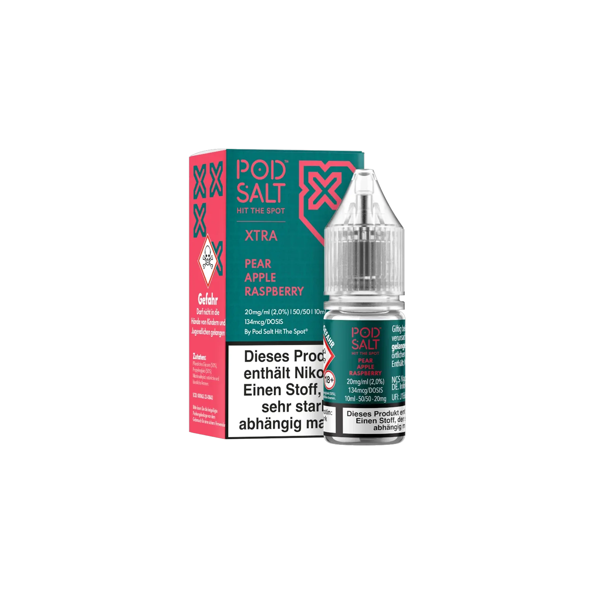 Pod Salt Xtra Nikotinsalz E-Liquid Pear Apple Raspberry 10 ml mit 20 mg günstig bestellen 2