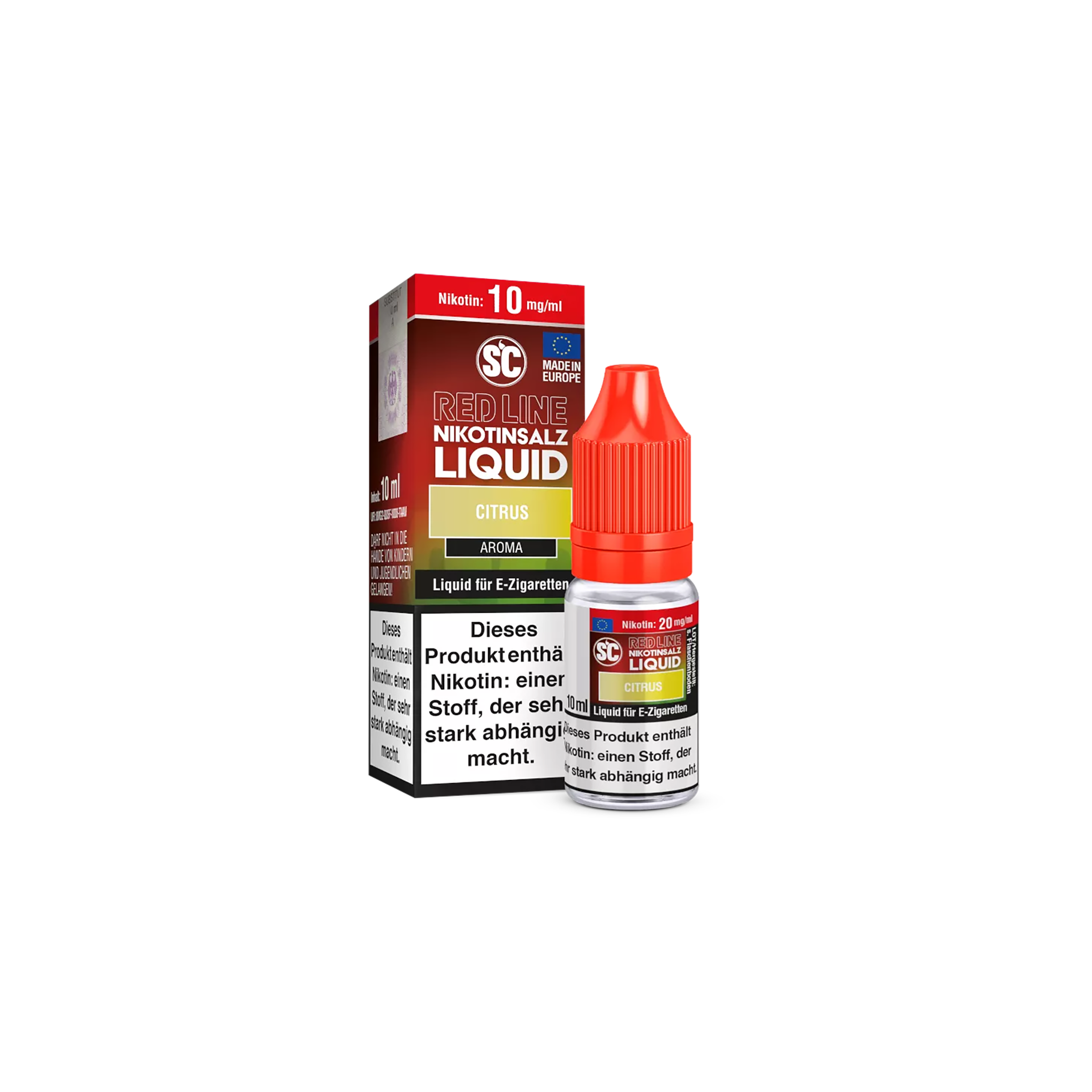 SC - E-Liquid - NicSalt - Red Line - Citrus - 10 ml - 10 mg