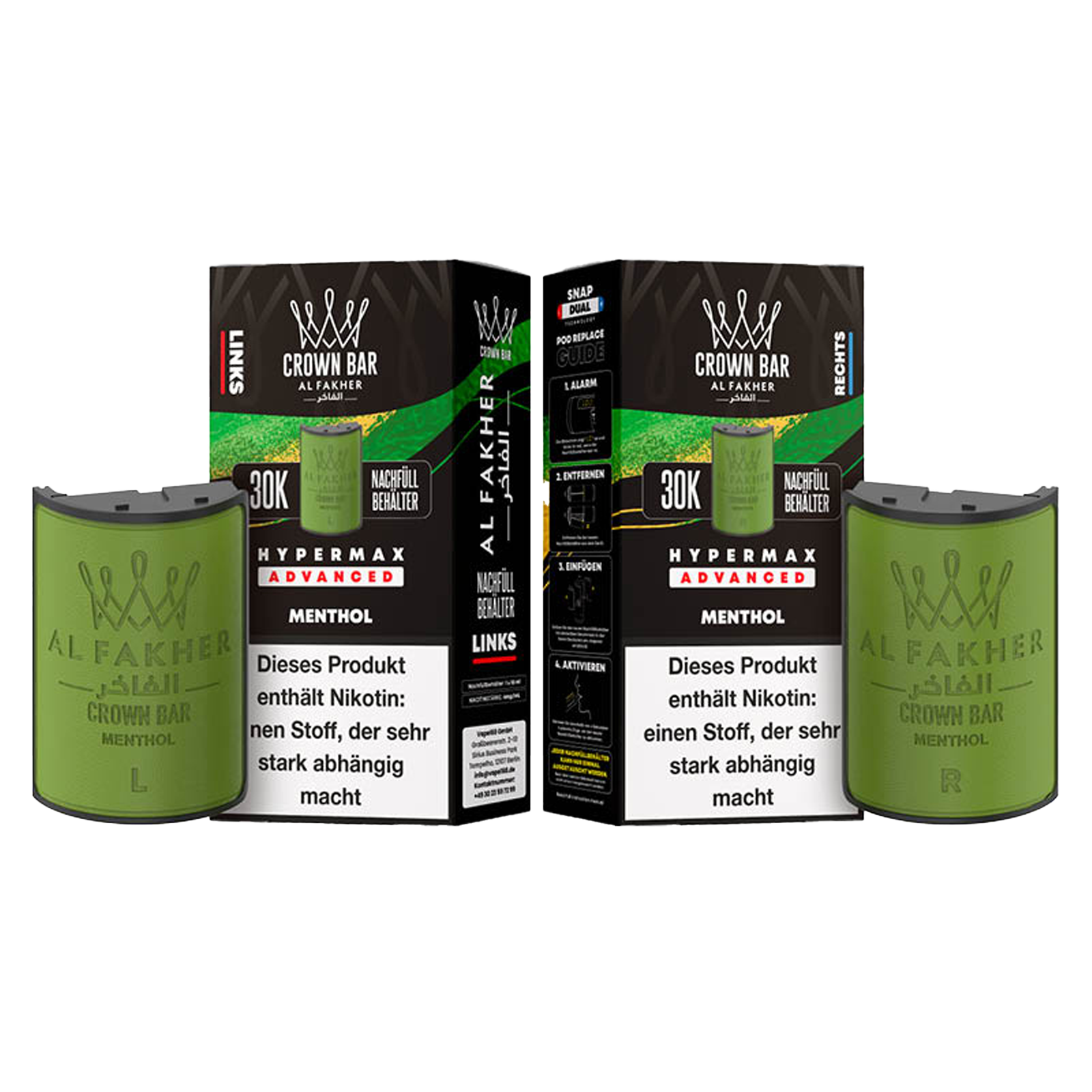 Al Fakher - Crown Bar - Hypermax - Advanced - 30K - Menthol3
