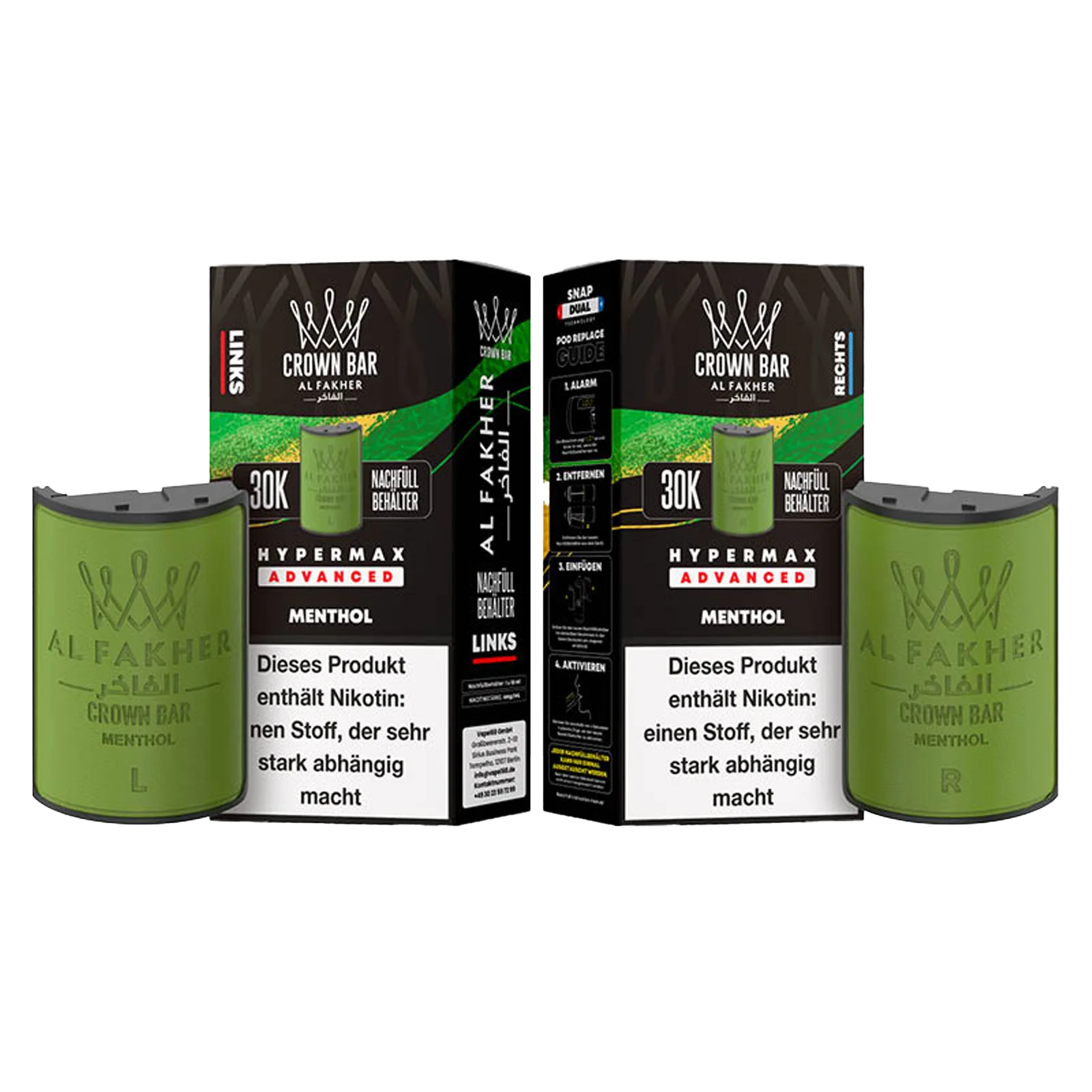 Al Fakher - Crown Bar - Hypermax - Advanced - 30K - Menthol3