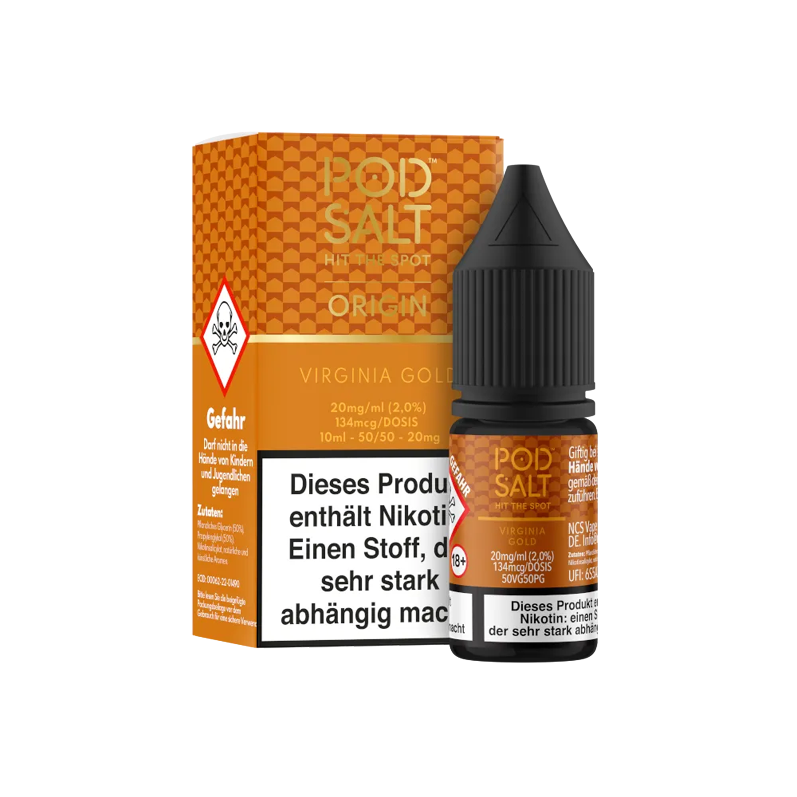 Pod Salt Origin - Virginia Gold - 10 ml - 20 mg 1
