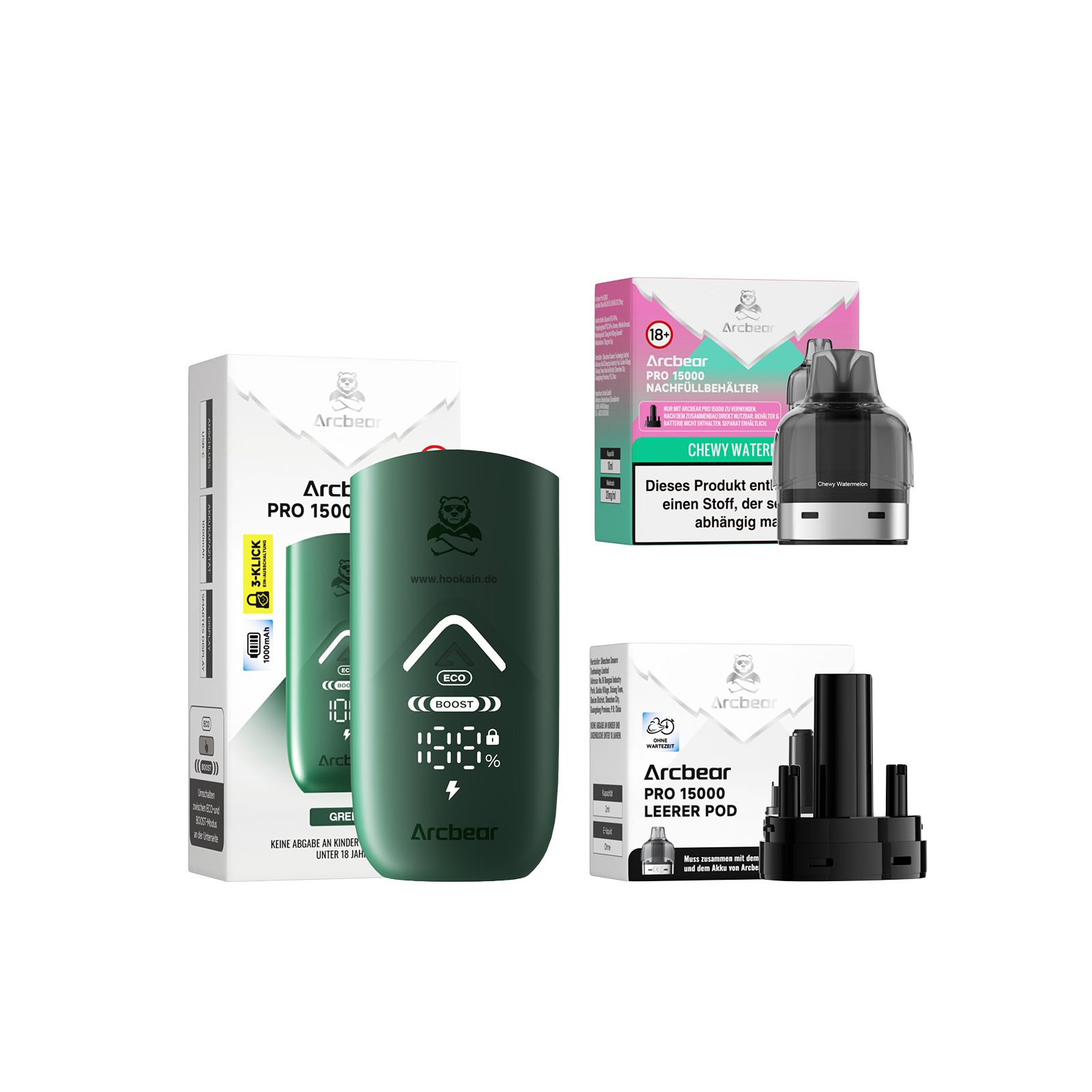 Arcbear Chewy Watermelon Starter Kit 2ml Pod – 15000 Puffs