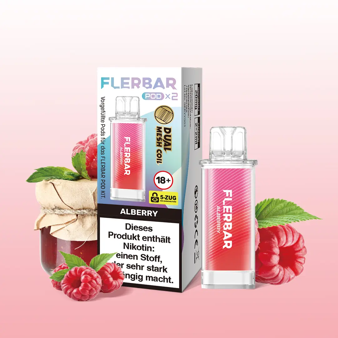 Flerbar Prefilled Pod Alberry 20 mg | Günstig online 1 Flerbar Prefilled Pod Alberry 20 mg | Günstig online 1