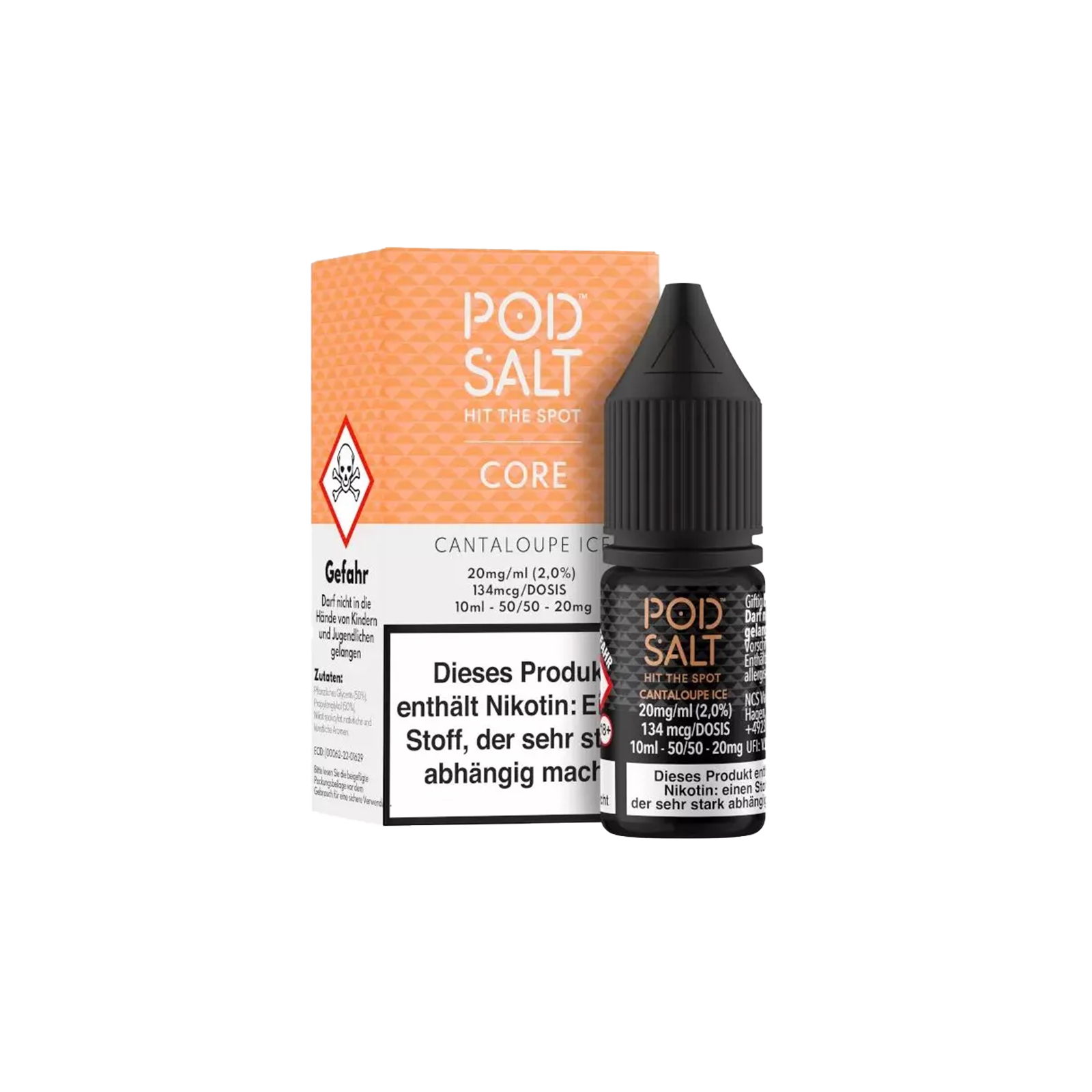 Pod Salt Core - Cantaloupe Ice - 10 ml - 20 mg 1