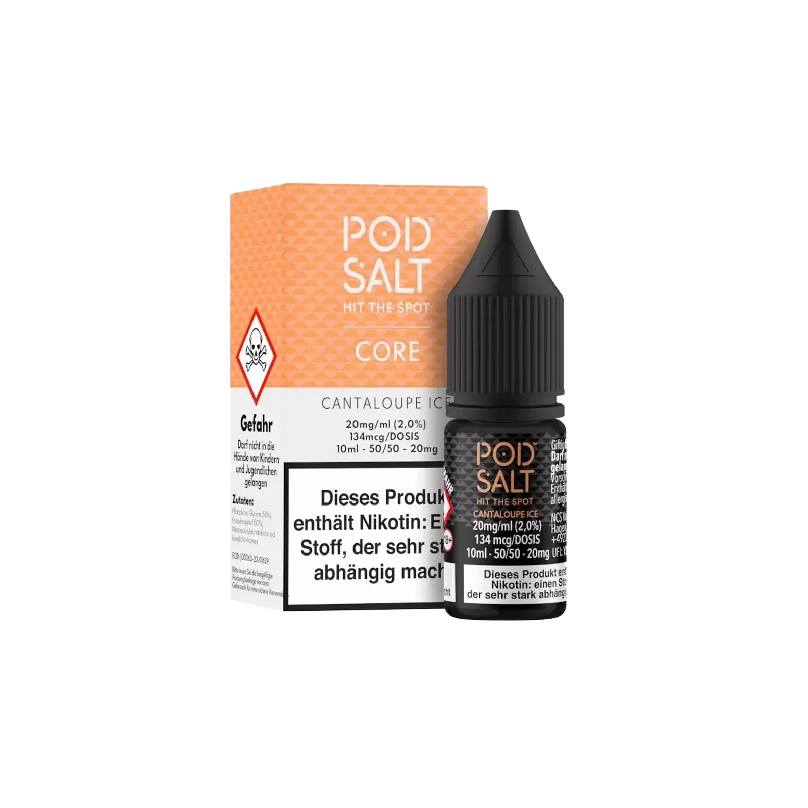 Pod Salt Core - Cantaloupe Ice - 10 ml - 20 mg 1