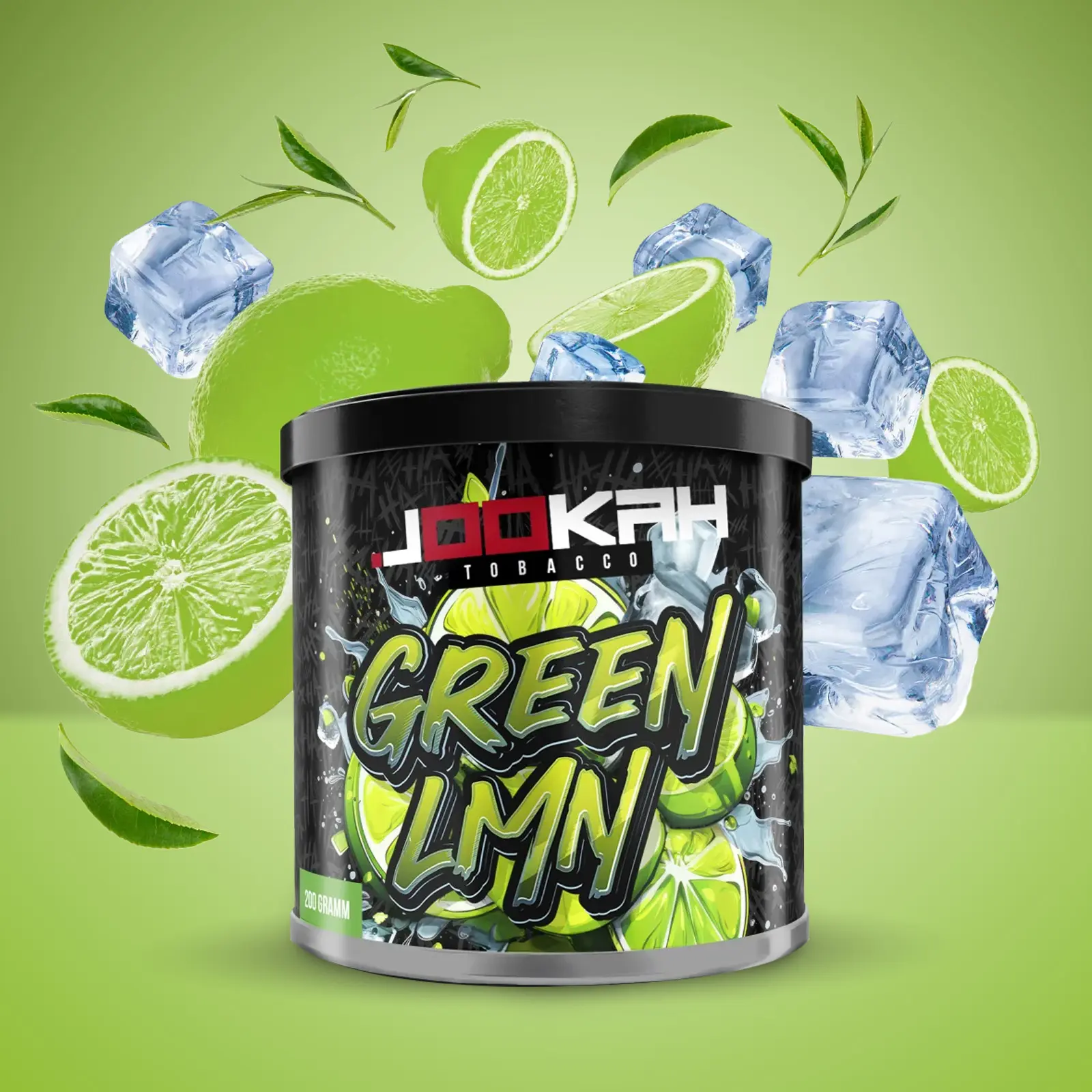 Jookah Tobacco Shisha Tabak Green LMN  200g | Tabak online 1