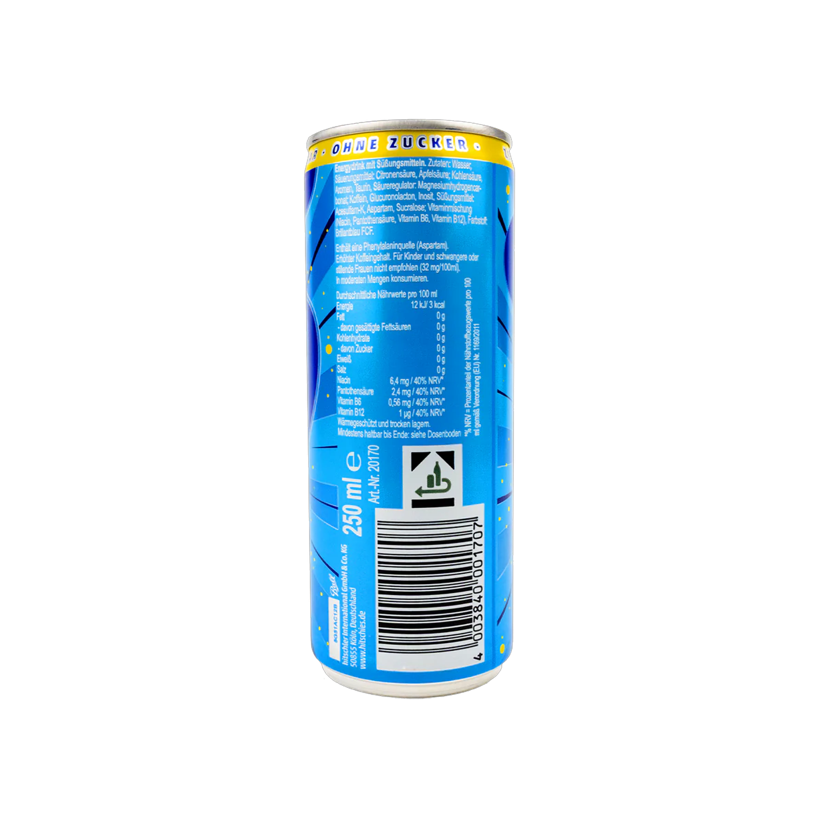 Hitshies - Saure Drachenzungen - Energy Zero - Blue 3