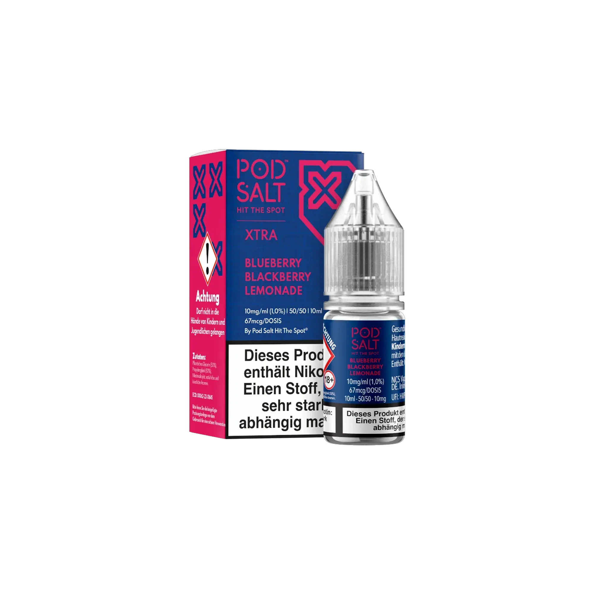 Pod Salt Xtra Nikotinsalz E-Liquid Blueberry Blackberry Lemonade 10 ml mit 10 mg günstig bestellen 2